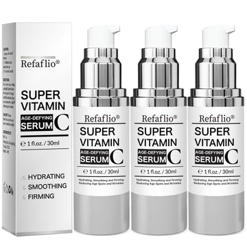 Super Vitamin C Serum for Women over 70, Rapid Anti Aging Cream, Face Lift Cream, Hydrates, Softens, Lifts and Firms, Fights Wrinkles, Advanced Super Serum C 3PCS. (90ml) Refaflio Au supplements
