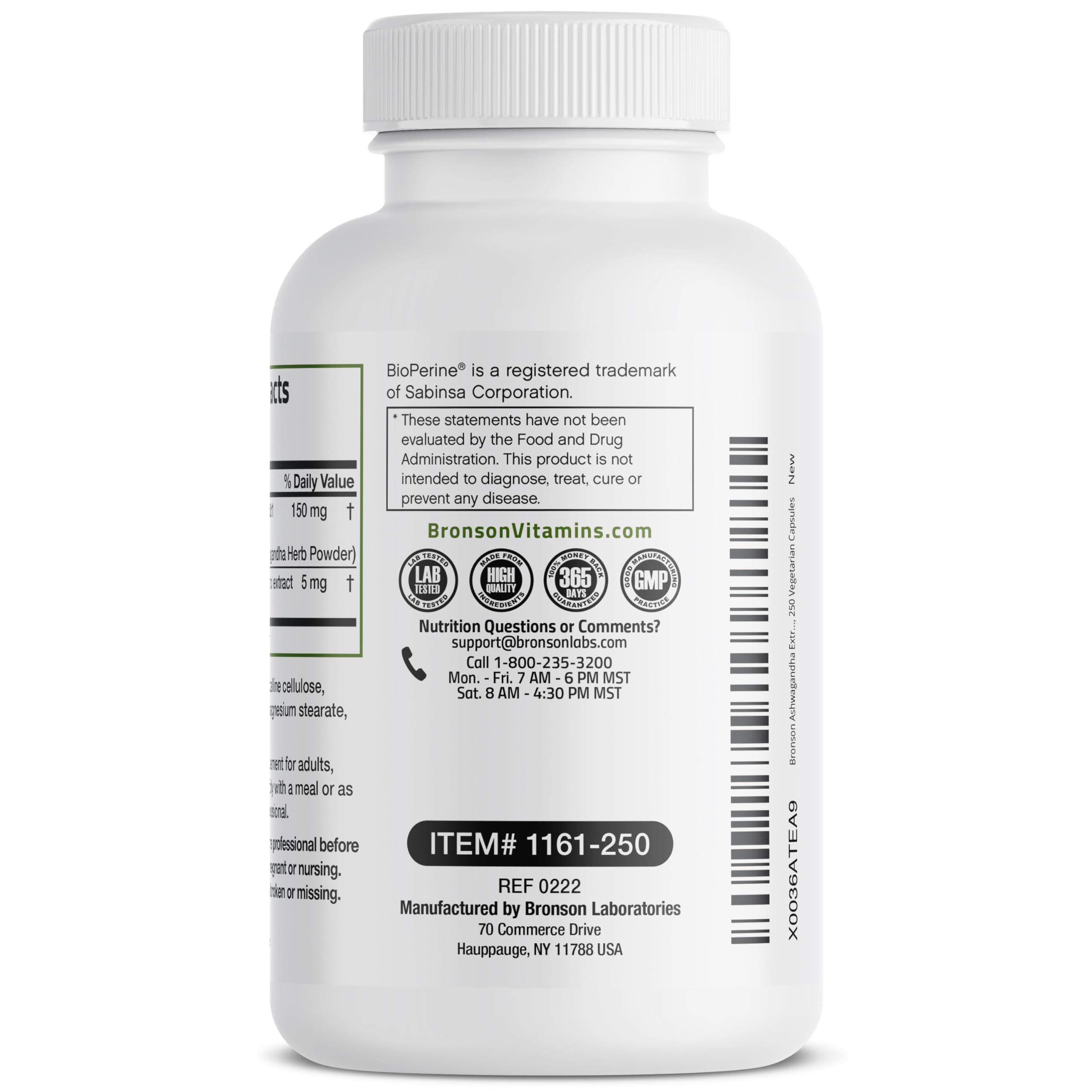 Bronson Ashwagandha Extra Strength 3000 mg Stress & Mood Support with BioPerine Bronson Au supplements