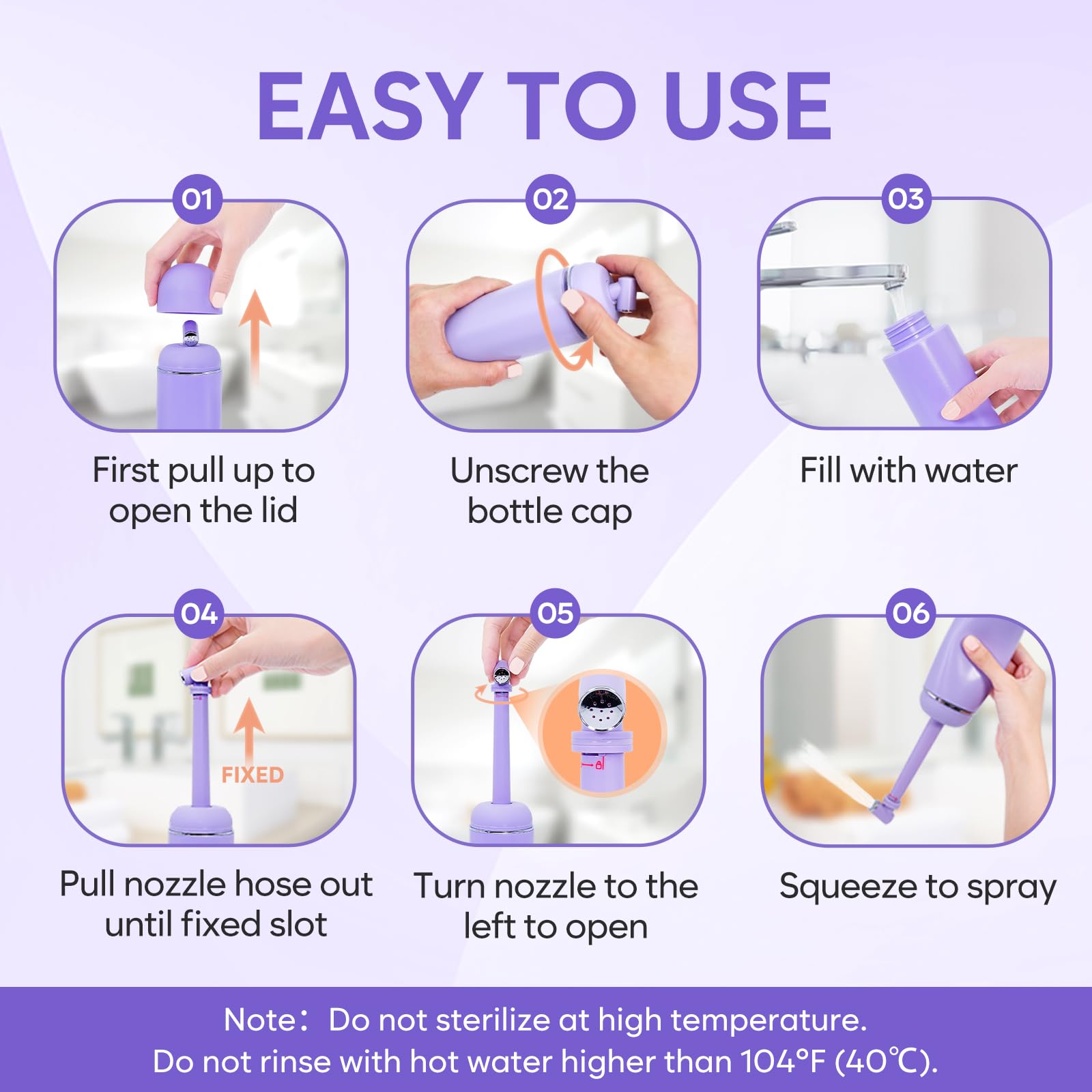 Portable Peri Bottle for Postpartum & Perineal Care: Easy@Home Handheld Bidet Perfect for Personal Easy@Home Au supplements