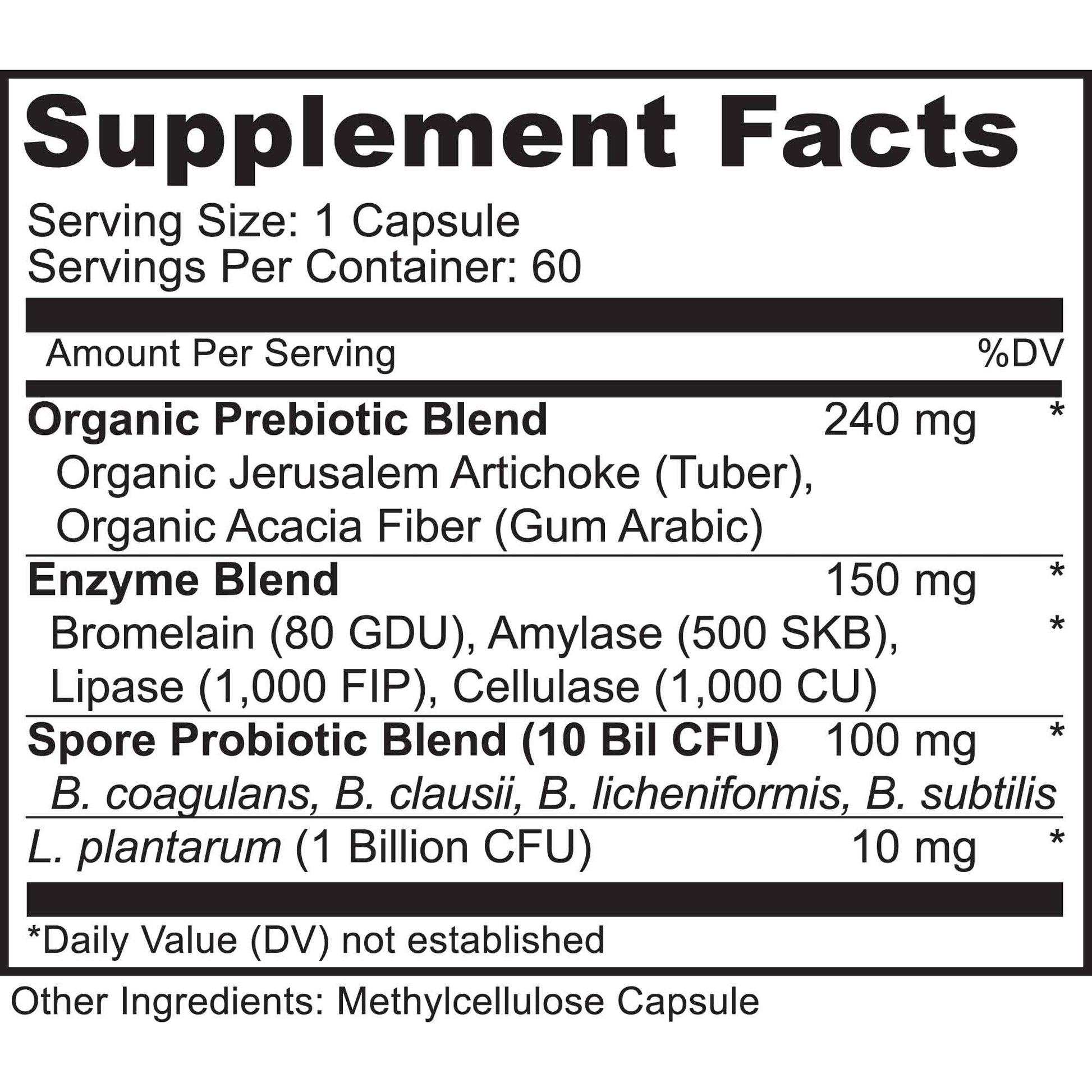 MoxyVites Spore Probiotic Complex - All In One Prebiotics and Probiotics for Digestive Health, Postbiotic, Digestive Enzymes Daily Supplement - Spore Based Probiotic for Women & Men MoxyVites Au supplements
