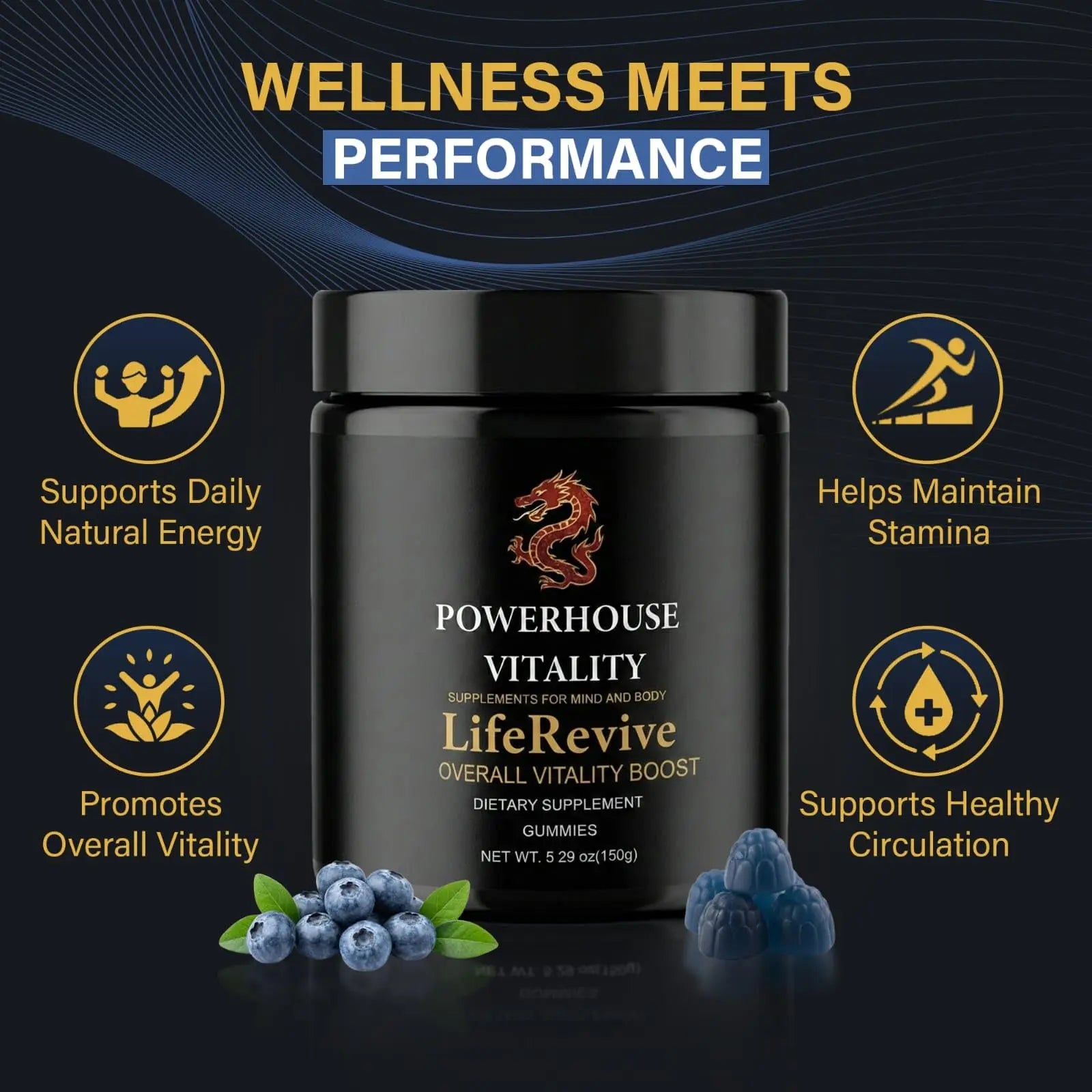 Powerhouse Vitality LifeRevive - Overall Vitality Boost | Vitamin Gummies for Men & Women Powerhouse Vitality Au supplements
