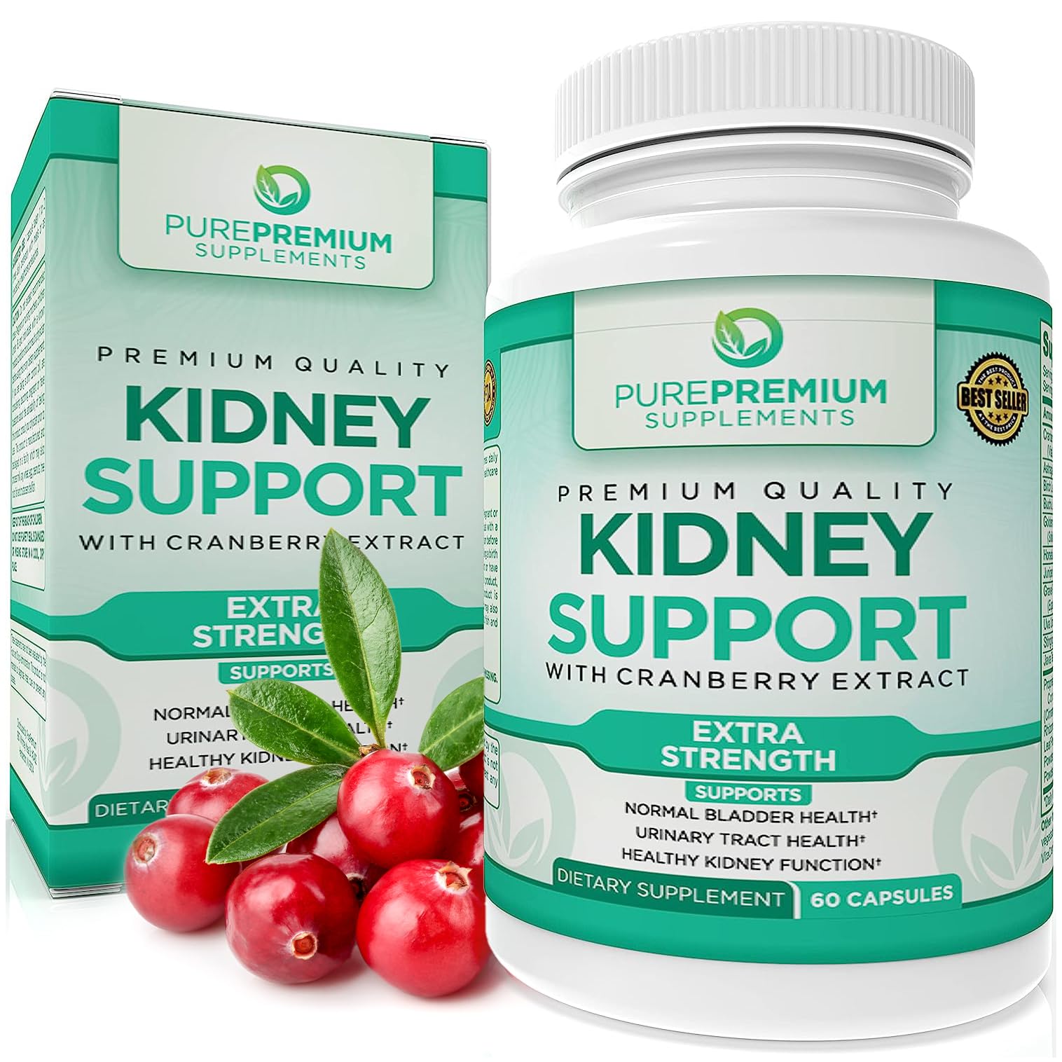PurePremium Kidney Support Supplement with Cranberry Extract - Kidney Cleanse, Detox PurePremium Supplements Au supplements
