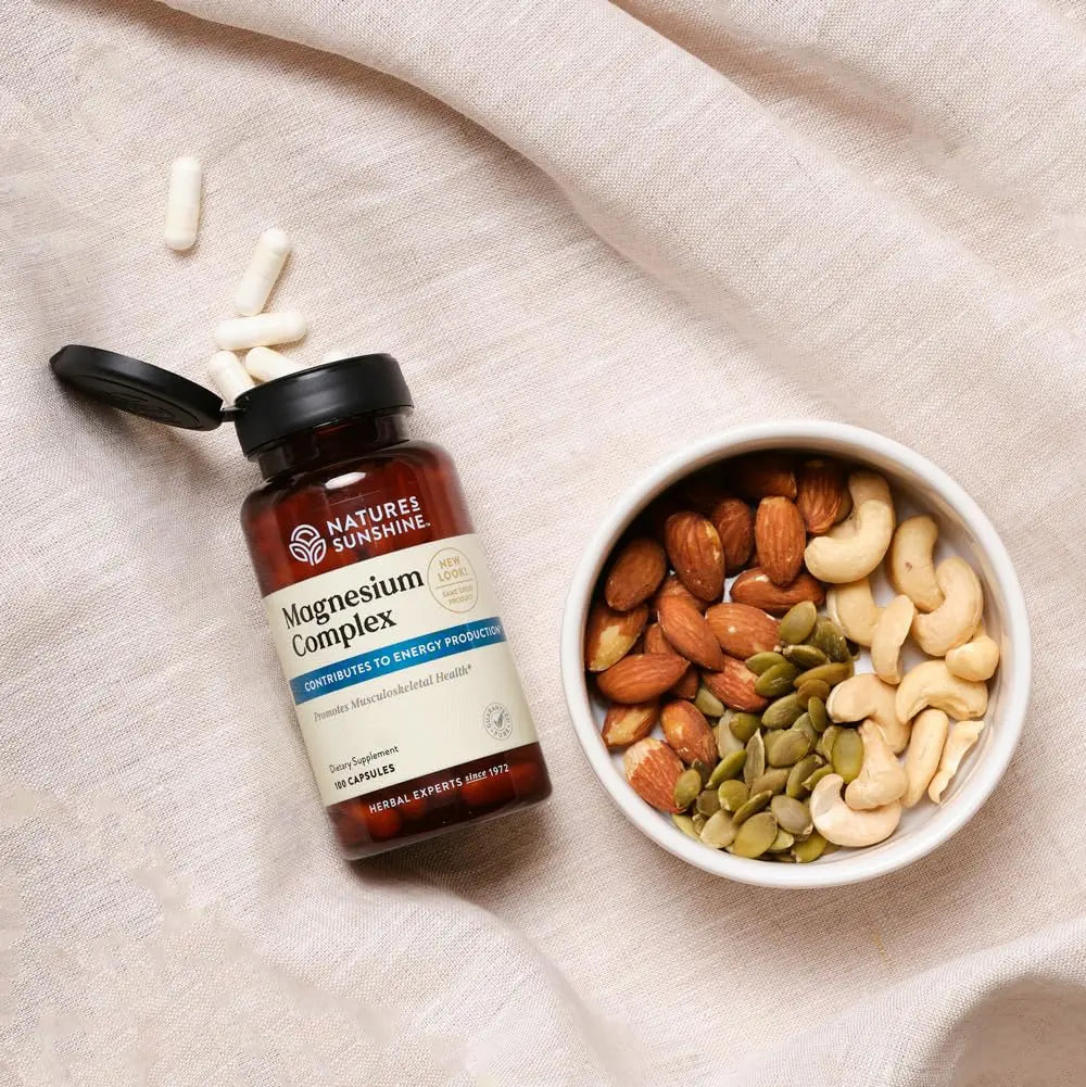 Nature’s Sunshine Magnesium Complex - High Potency Magnesium Supplement with Citrate & Malate for Relaxation, Optimal Absorption, Muscle Function, Energy Production - 50 Servings (100 Capsules) Nature's Sunshine Au supplements