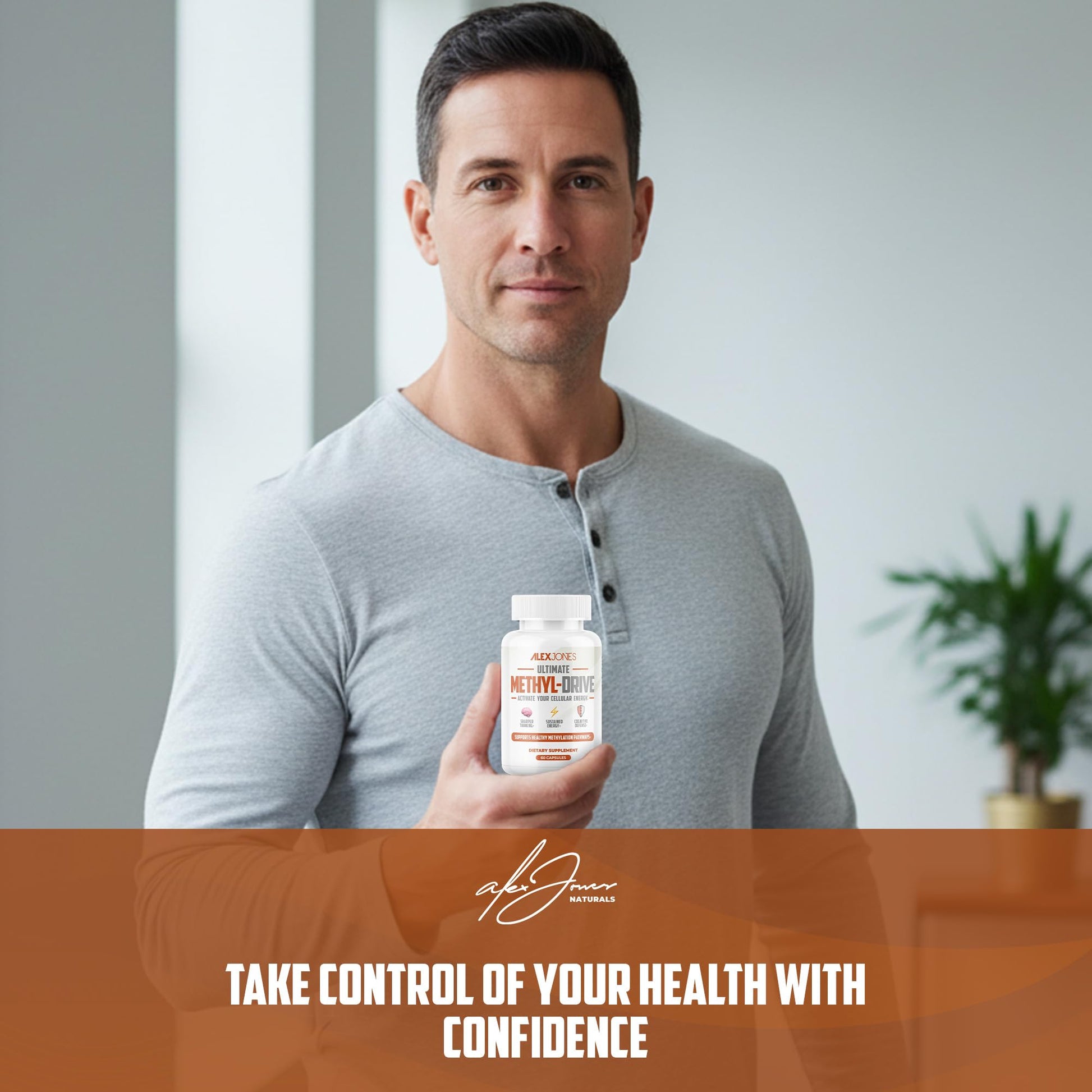Alex Jones Naturals Methyl Drive Vitamin B Methylated Complex Formula – Mitochondrial Support Supplement w/ CoQ10, PQQ Supplement, Magnesium, B Methylated Complex & BioPerine – 60 Capsules Alex Jones Naturals Au supplements