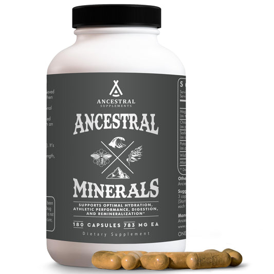 Ancestral Supplements Minerals & Electrolytes with Magnesium, Potassium, Sodium, Supports Optimal Hydration, Immune Health, Athletic Performance, Ancestral SupplementsUS supplements