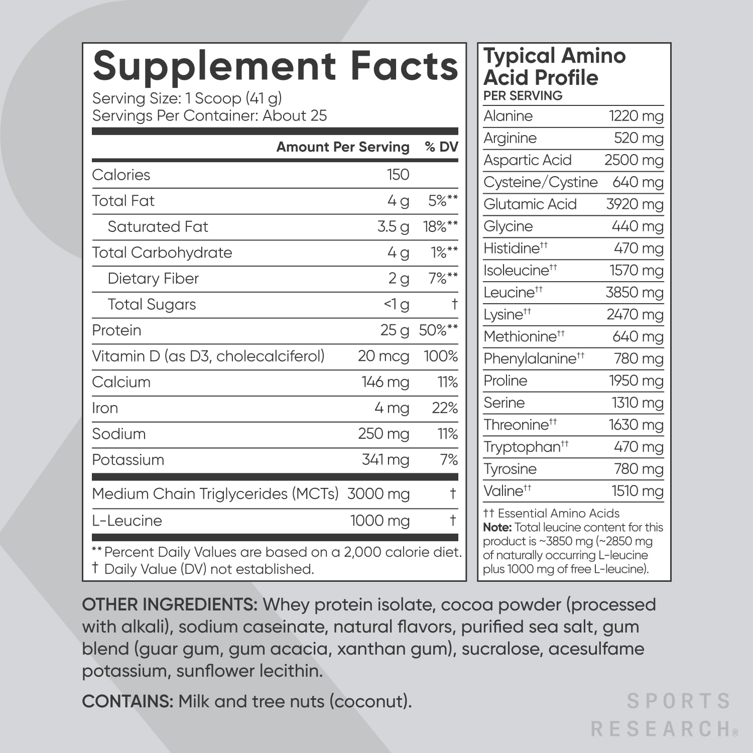 Sports Research Whey Protein Isolate - Sports Nutrition Protein Powder 25g per Serving Sports Research Au supplements