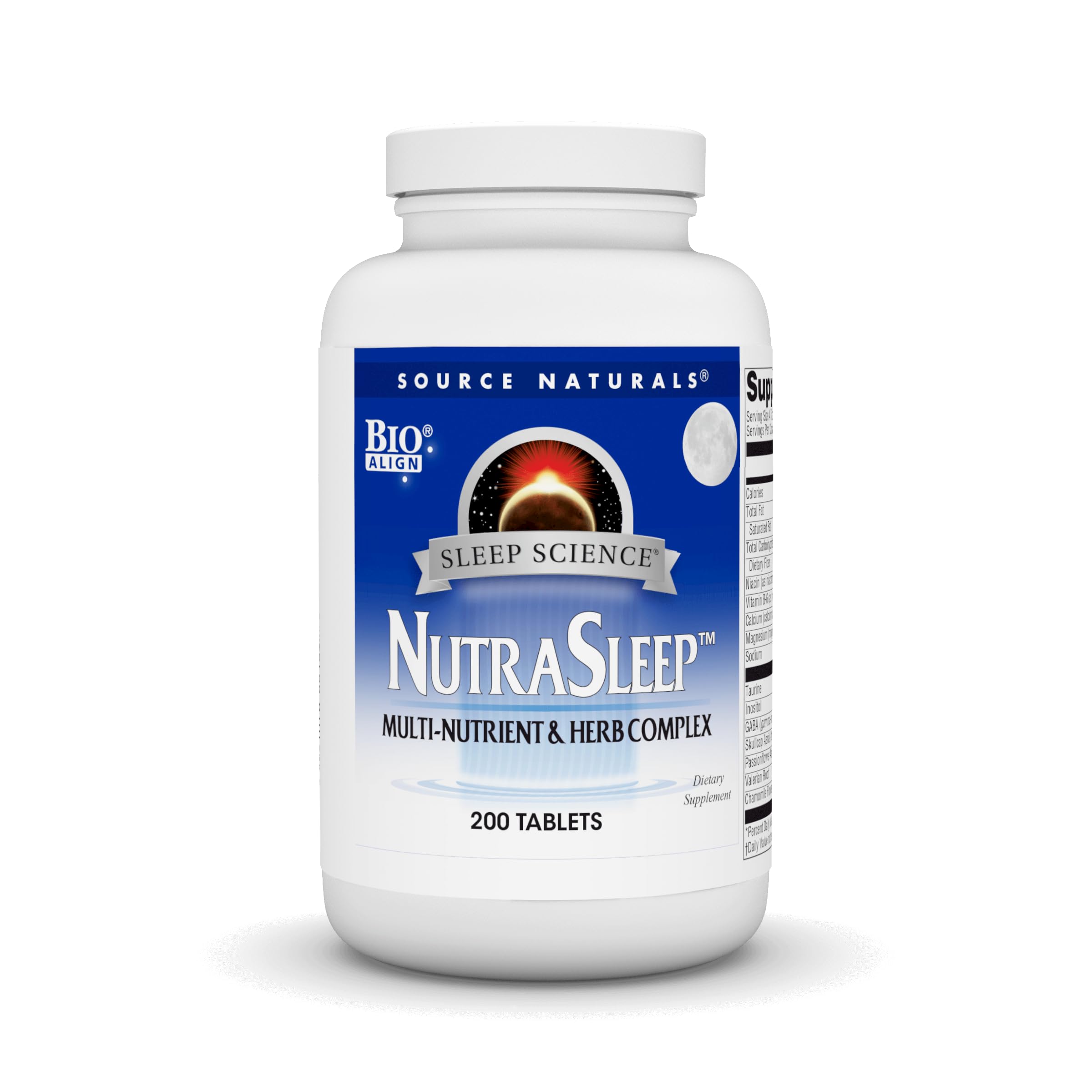 Source Naturals NutraSleep, Melatonin-Free Multi-Nutrient & Herb Complex, Vegetarian Formula for Relaxation Support - 200 Tablets Source Naturals Au supplements
