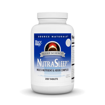 Source Naturals NutraSleep, Melatonin-Free Multi-Nutrient & Herb Complex, Vegetarian Formula for Relaxation Support - 200 Tablets Source Naturals Au supplements