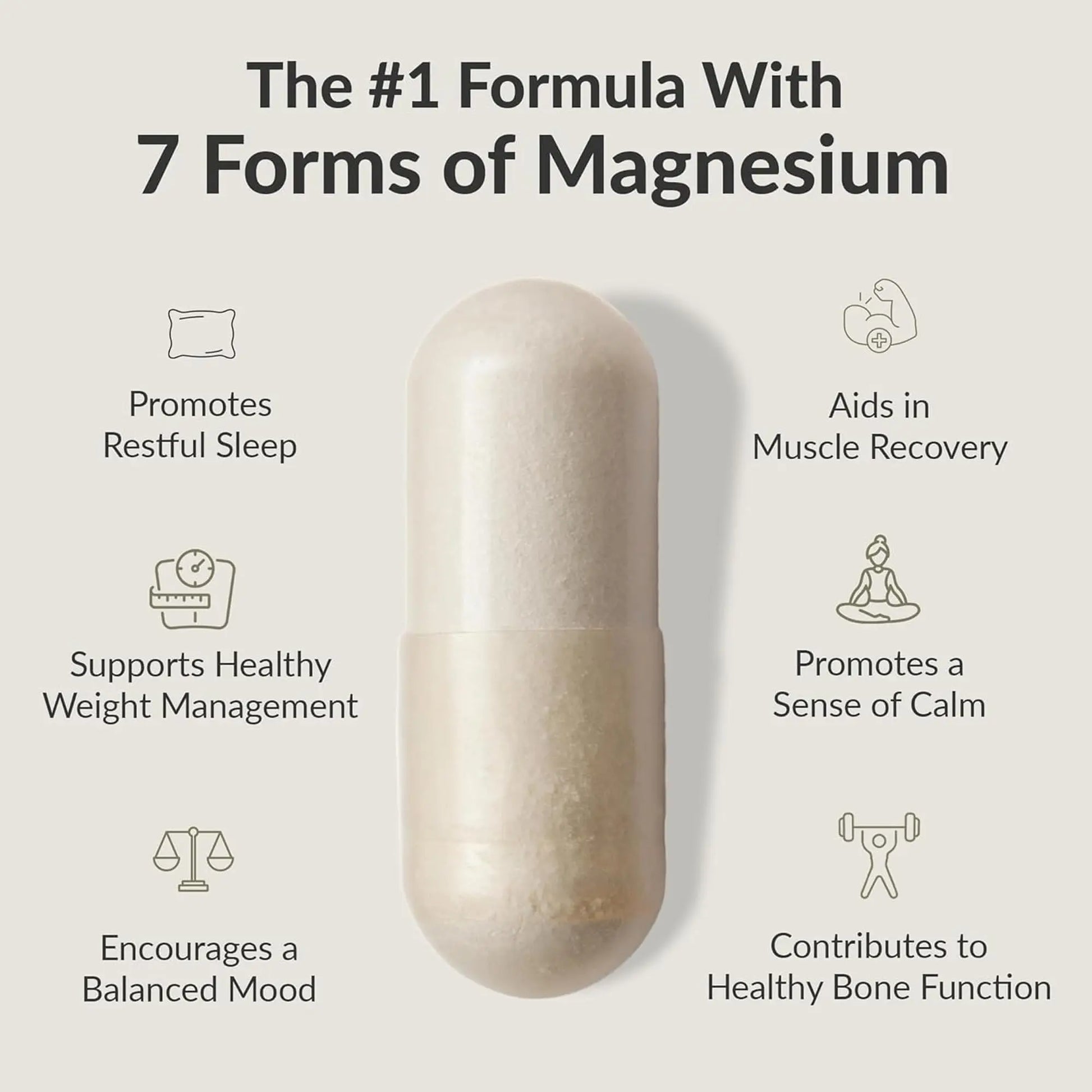 BIOptimizers Magnesium Breakthrough Supplement with 500mg - 7 Forms of Magnesium: Glycinate, Malate, Citrate, and More - Natural Support for Sleep and Cognitive Function -30 Capsules- Calming Vitamins BIOptimizers Au supplements
