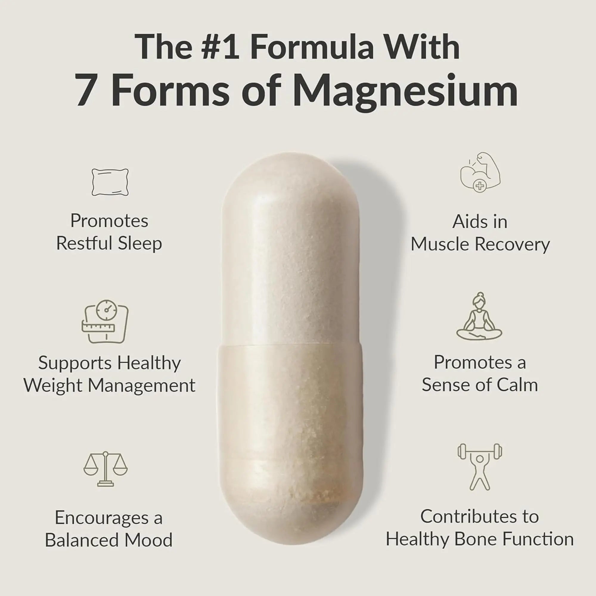BIOptimizers Magnesium Breakthrough Supplement with 500mg - 7 Forms of Magnesium: Glycinate, Malate, Citrate, and More - Natural Support for Sleep and Cognitive Function -60 Capsules- Calming Vitamins BIOptimizers Au supplements