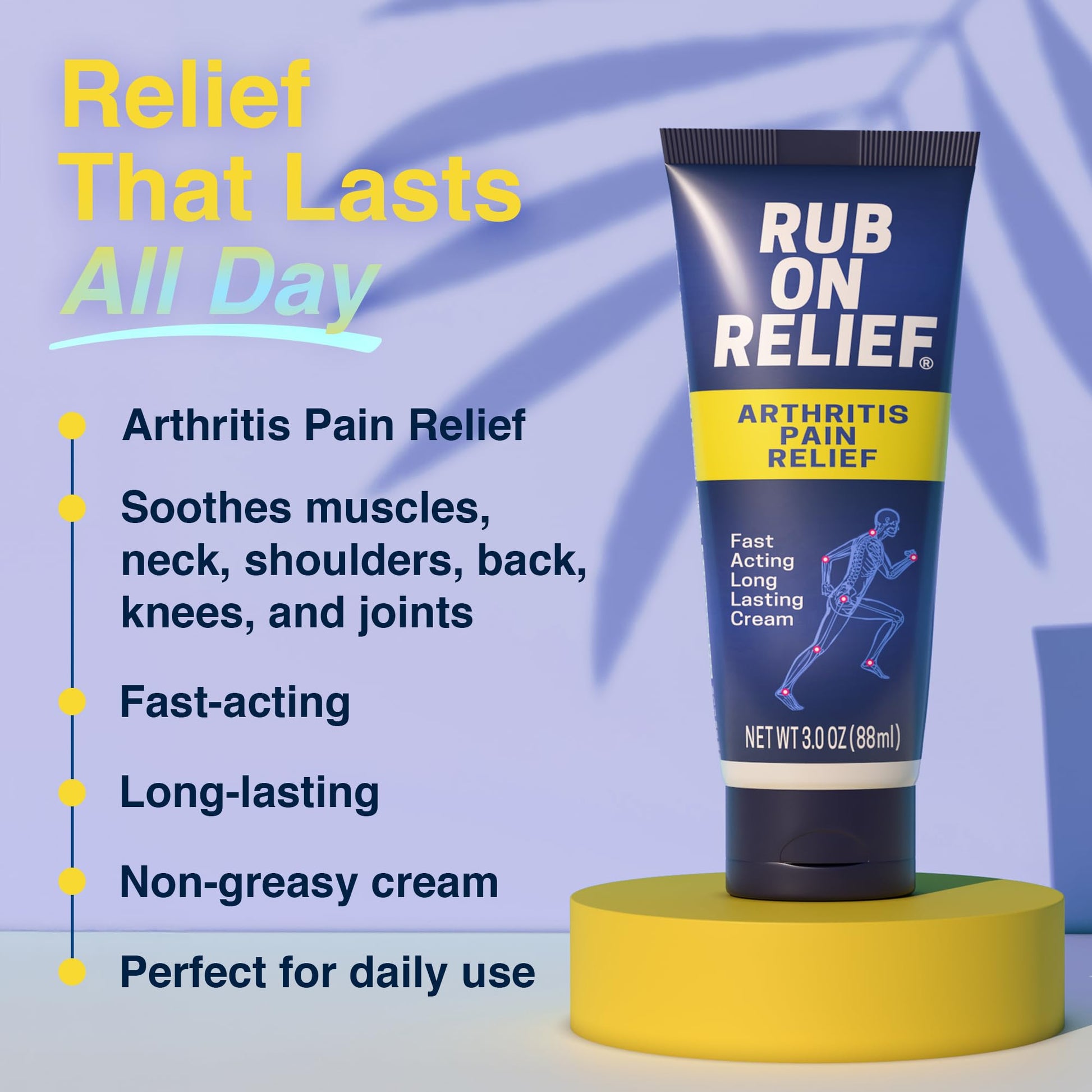 RUB ON RELIEF & HEAL-N-SOOTHE Bundle - Topical Pain Relief Cream for Joints, Knees, Shoulders and Back plus Proteolytic Enzymes for Joint Support for Men and Women - 2-Pack, 3oz Cream & 90 Capsules HEAL-N-SOOTHE Au supplements