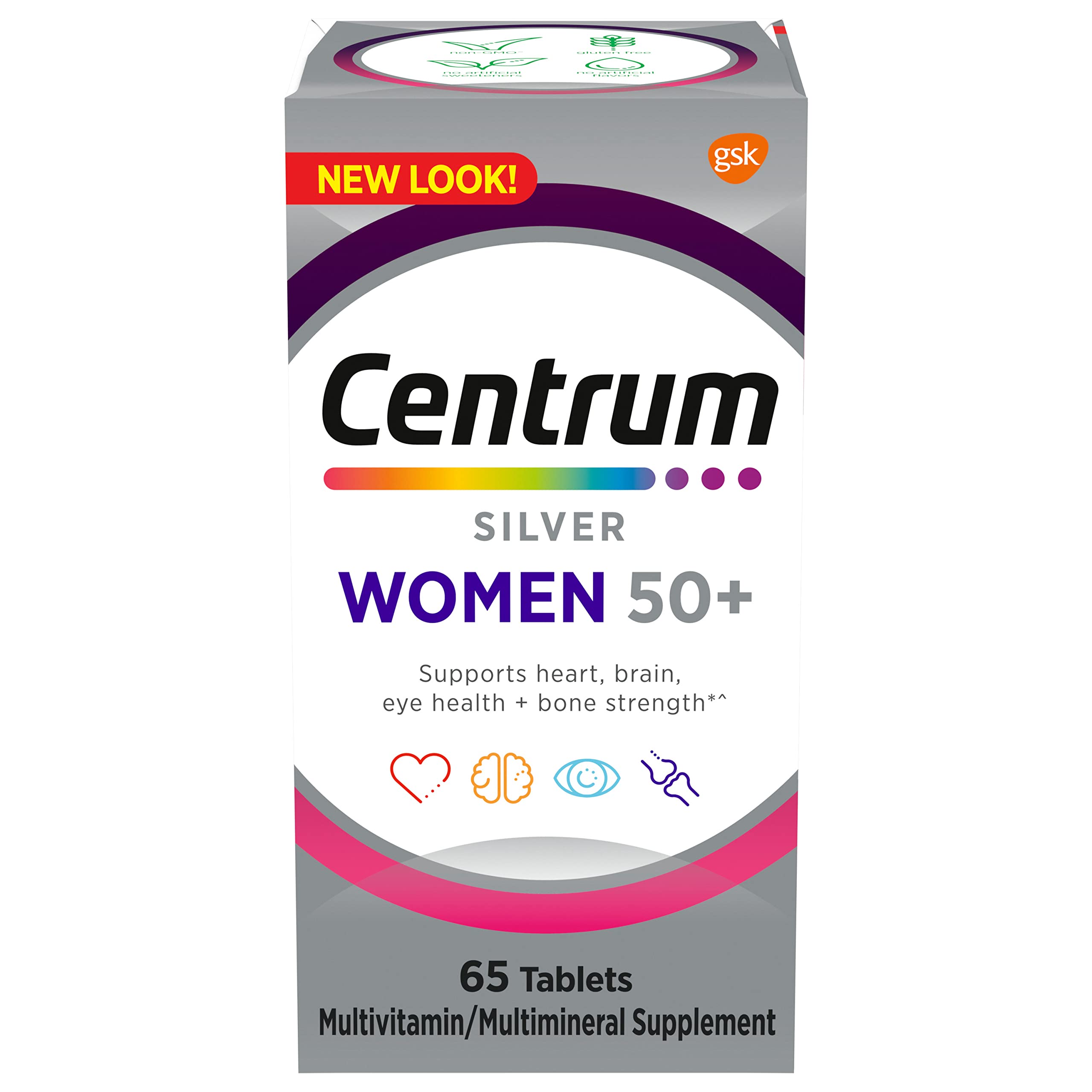 Centrum Silver Women's Multivitamin for Women 50 Plus, Multivitamin/Multimineral Supplement with Vitamin D3, B Vitamins, Non-GMO Ingredients Centrum Au supplements