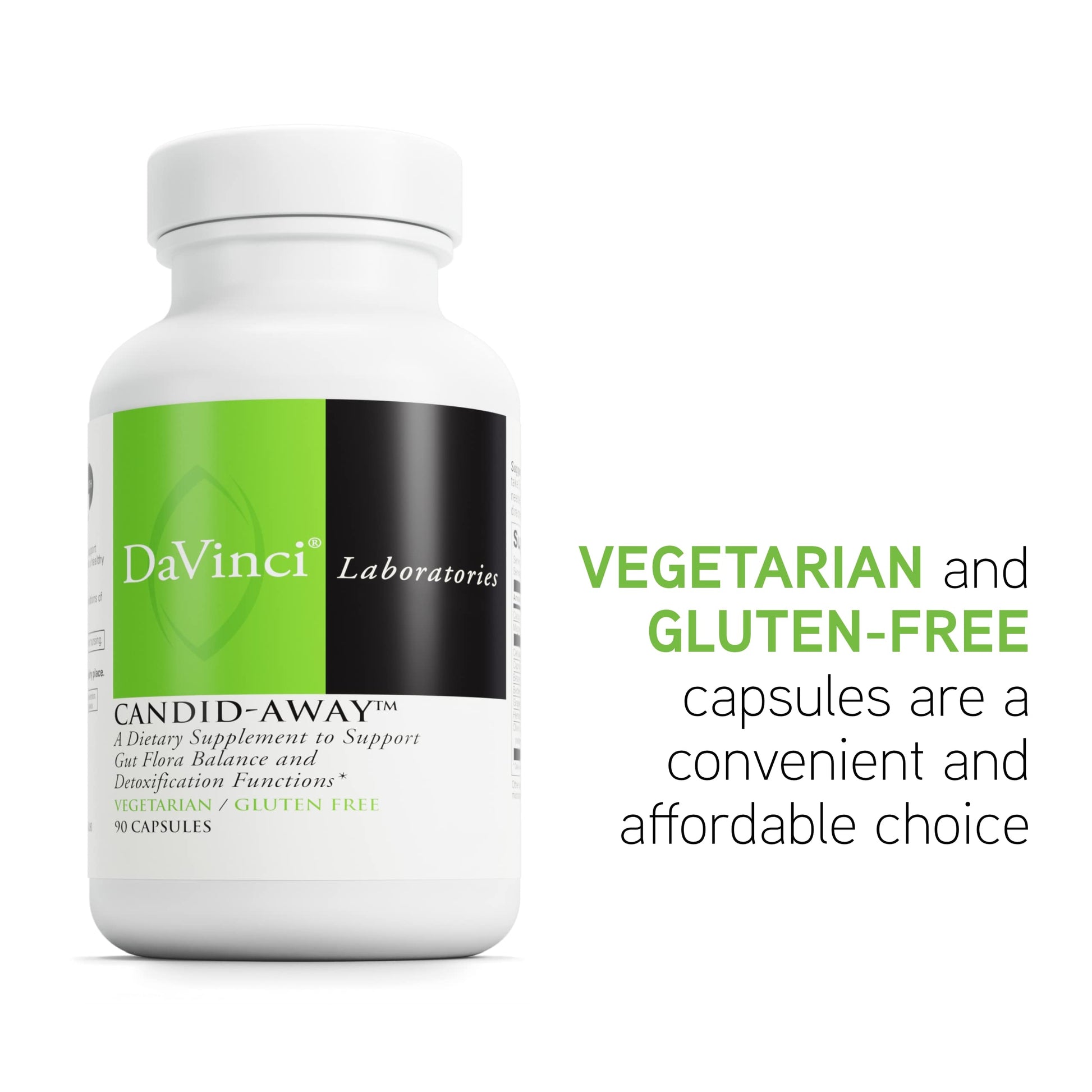 DAVINCI Labs Candid-Away - Digestive Gut Health Support, Immune System Support with Digestive Enzymes, Calcium, Magnesium & More* - 90 Vegetarian Capsules (30 Servings) DAVINCI Au supplements
