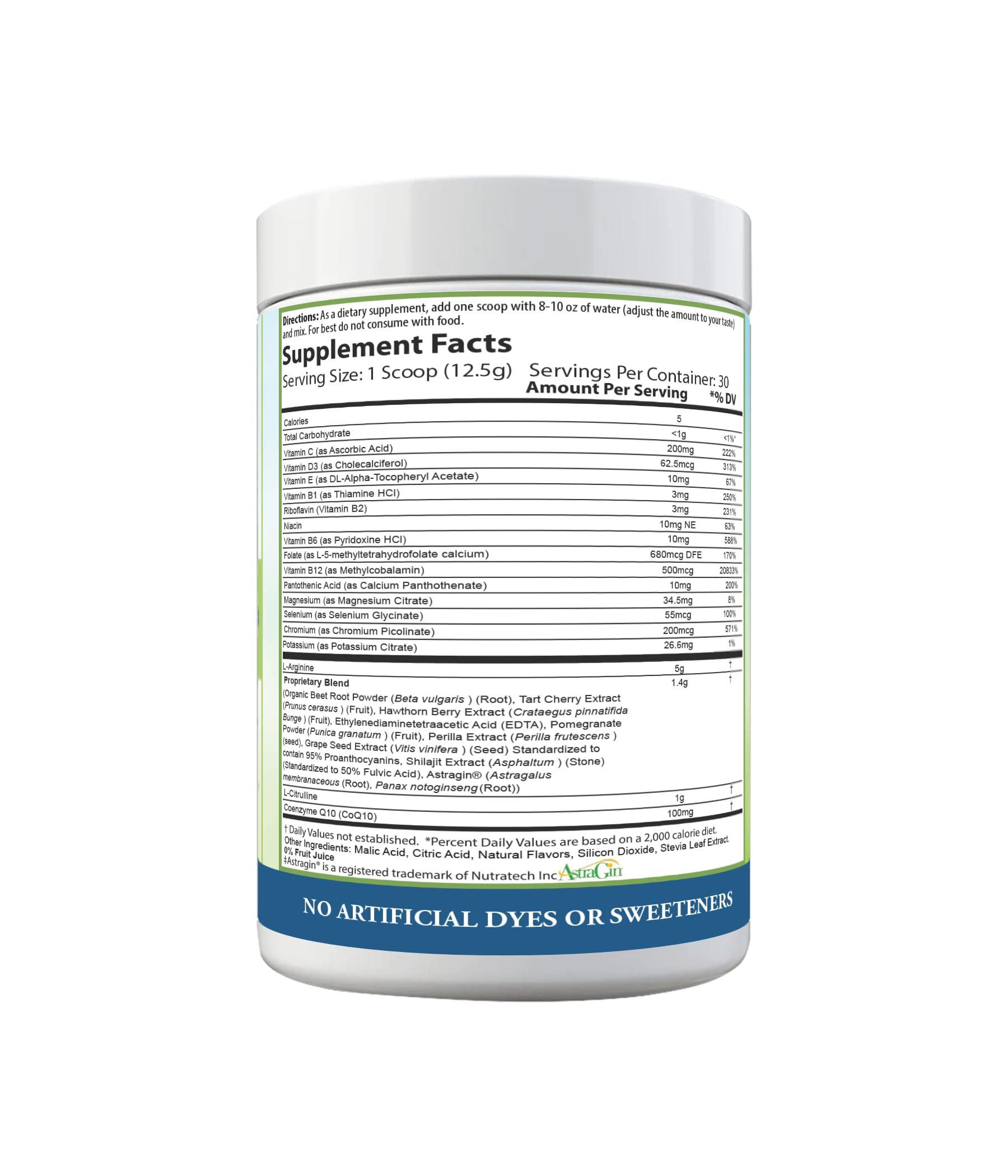 PURE® Cardio+ Nitric Oxide Heart & Circulation Support - 5000mg L-Arginine & 1000mg L-Citrulline - Lemon Lime, 30 Servings Powder, 375 Grams - CoQ10 Beet Root - High Potency Cardiovascular Formula PURE Au supplements