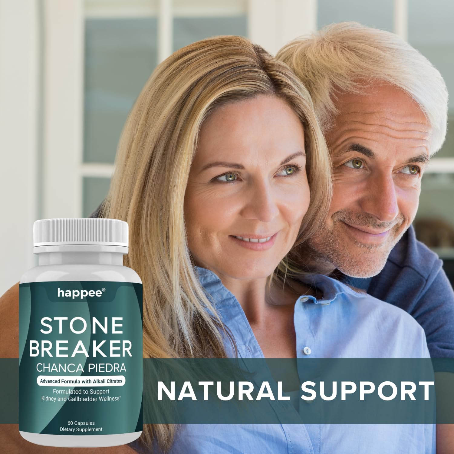 Happee Chanca Piedra Stone Breaker Kidney & Gallbladder Cleanse – Kidney Stone Dissolver & Passage Support - High Potency Phyllanthus Niruri with Magnesium, Potassium & Herbal Blend - 60 Capsules Happee Au supplements
