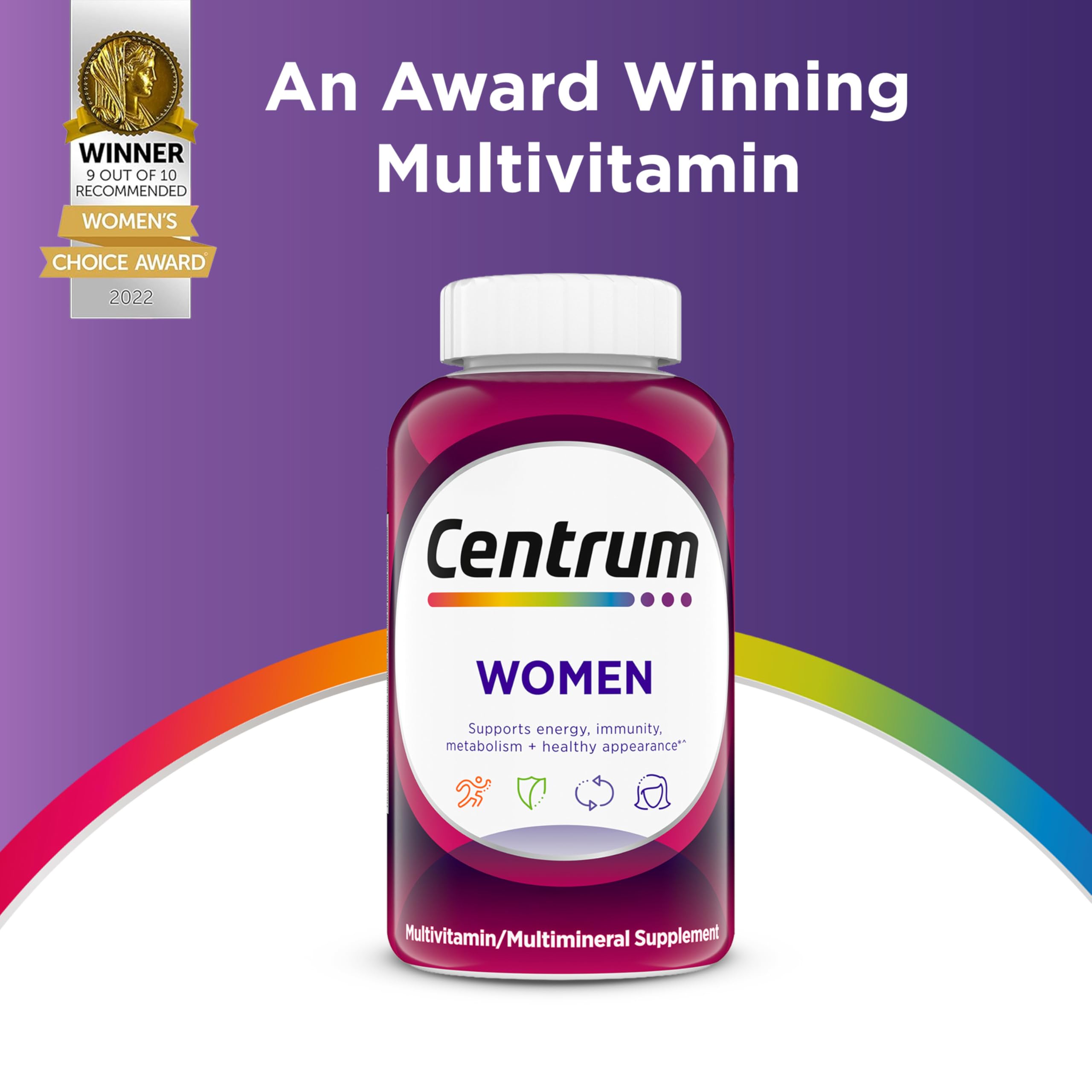 Centrum Multivitamin for Women, Multimineral Supplement with Iron, Vitamin D3, B Vitamins and Antioxidant Vitamins C and E Centrum Au supplements