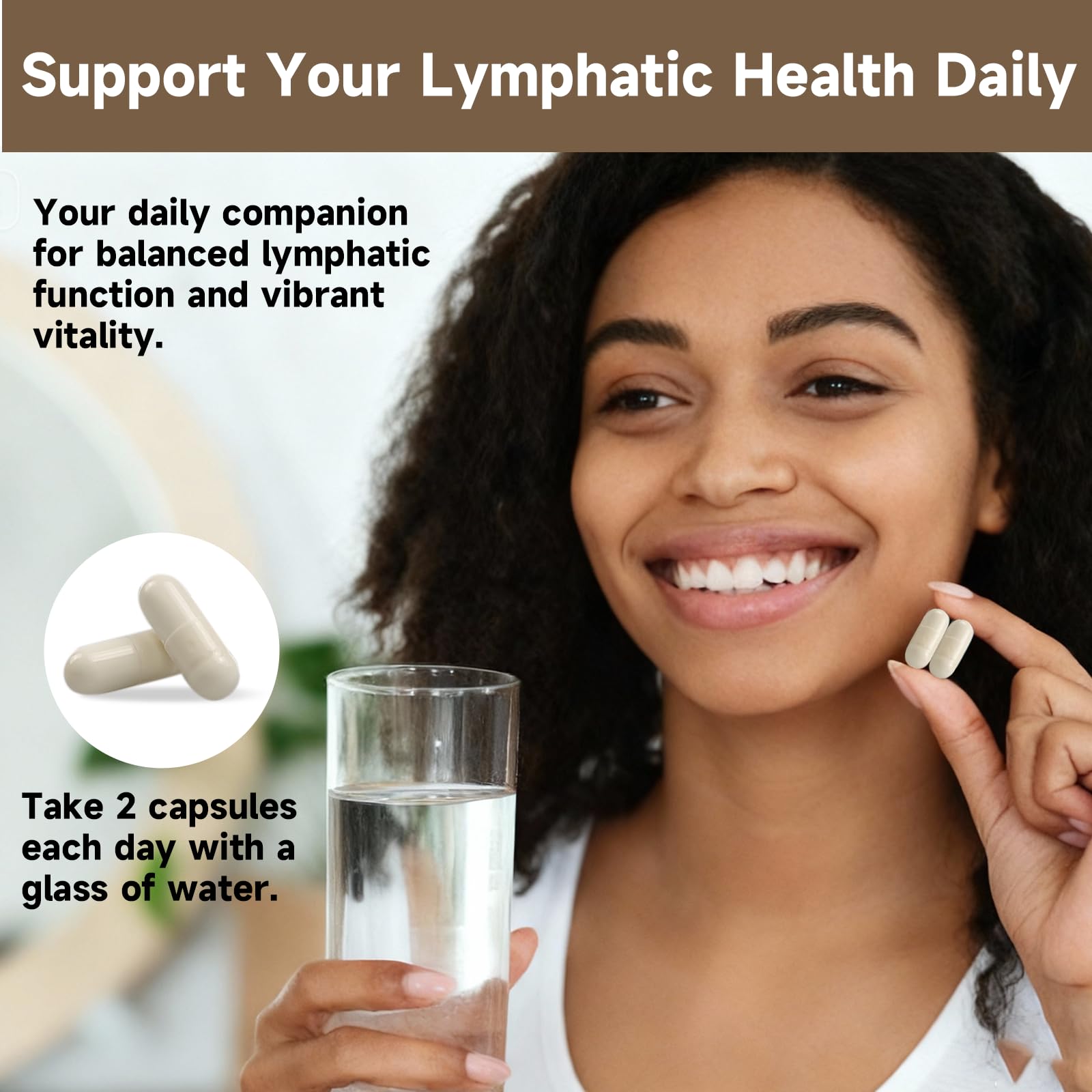 SpenHerb Lymphatic Drainage Capsules Supplements, 8-in-1 Herbal Lymphatic Blend Support Circulation and Natural Fluid Balance, Non-GMO Pure,60 Capsules/1 Pack SpenHerb Au supplements