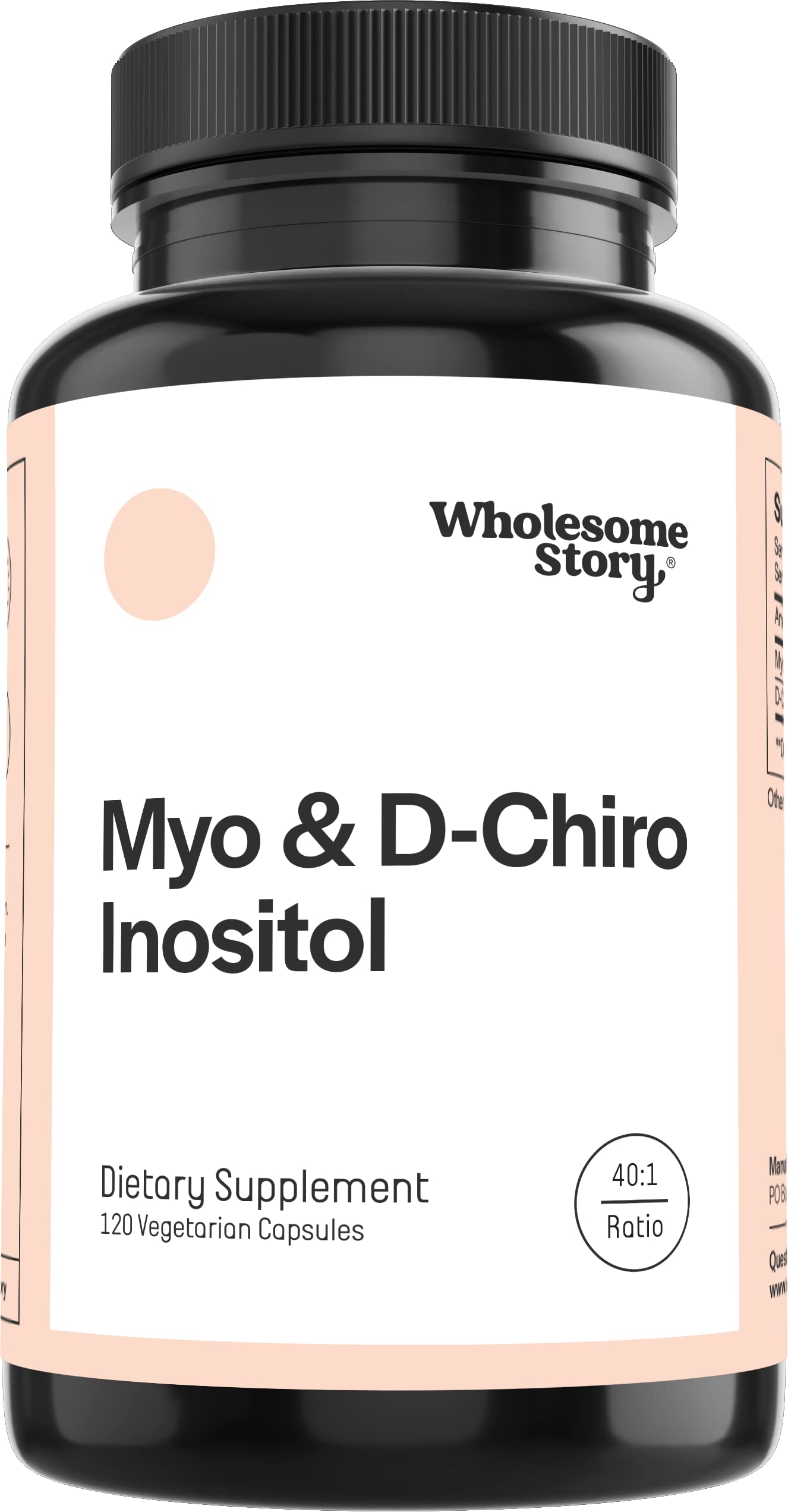 Myo-Inositol & D-Chiro Inositol Blend Capsule | 30-Day Supply | Most Beneficial 40:1 Ratio Wholesome Story Au supplements
