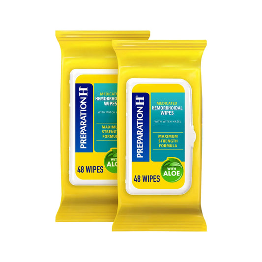 Preparation H Hemorrhoid Flushable Wipes with Witch Hazel for Skin Irritation Relief - 96 Count Preparation HAu supplements