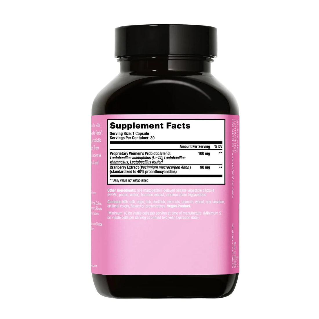 HUM Private Party Pills - Vaginal Probiotics for Women's Ph Balance with Cranberry HUM uk supplements