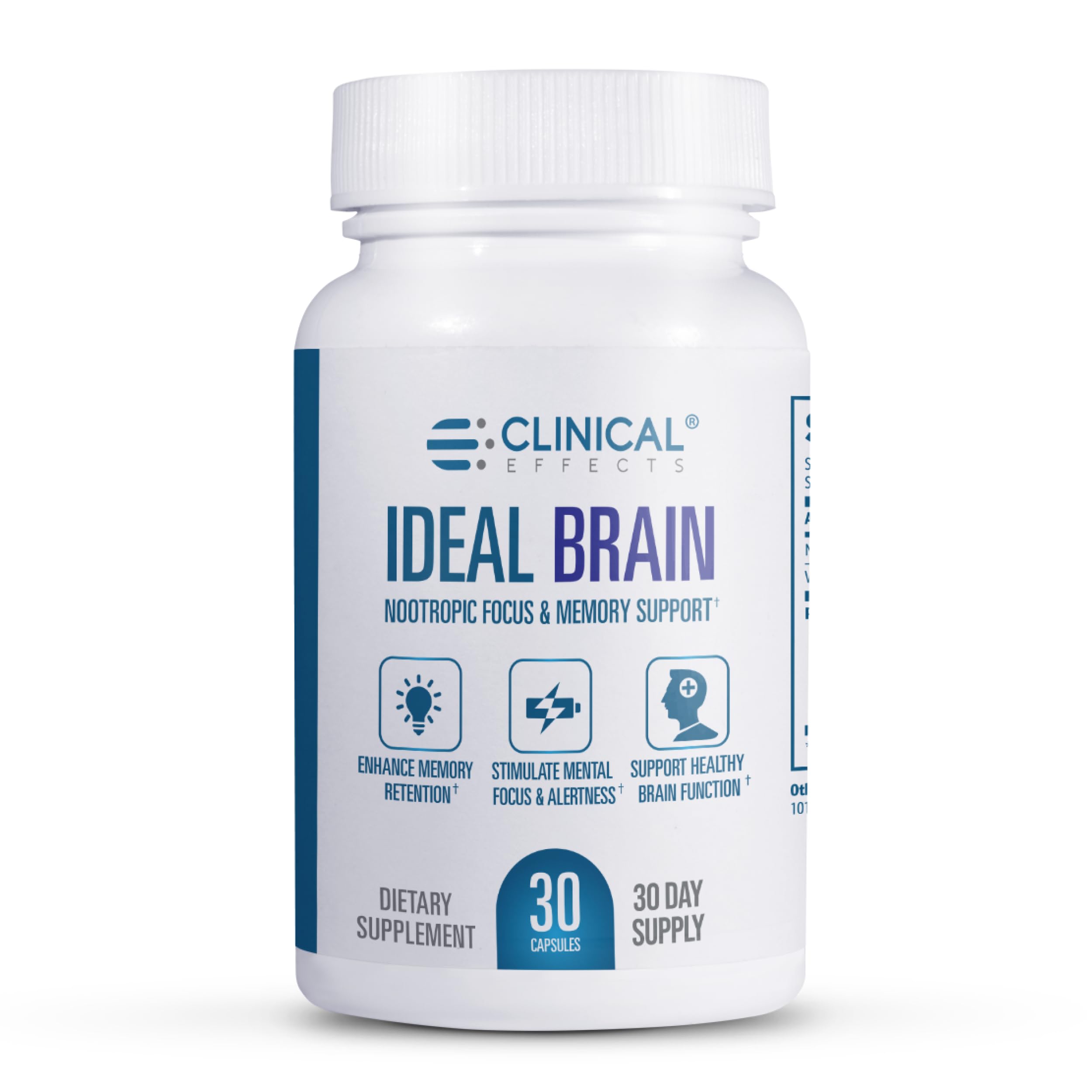 Clinical Effects Ideal Brain - Dietary Supplement for Nootropic Focus and Memory Support - 30 Capsules - B Vitamins, GABA, Alpha-GPC - Helps Support Mental Focus, and Optimal Brain Function Clinical Effects Au supplements