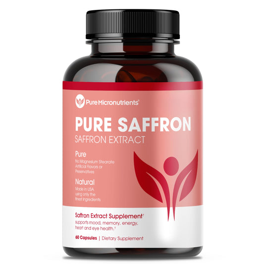Saffron Supplements - 100% Pure Saffron Extract Capsules - Boost Energy & Mood, Support Eye & Heart Health Pure MicronutrientsAU supplements