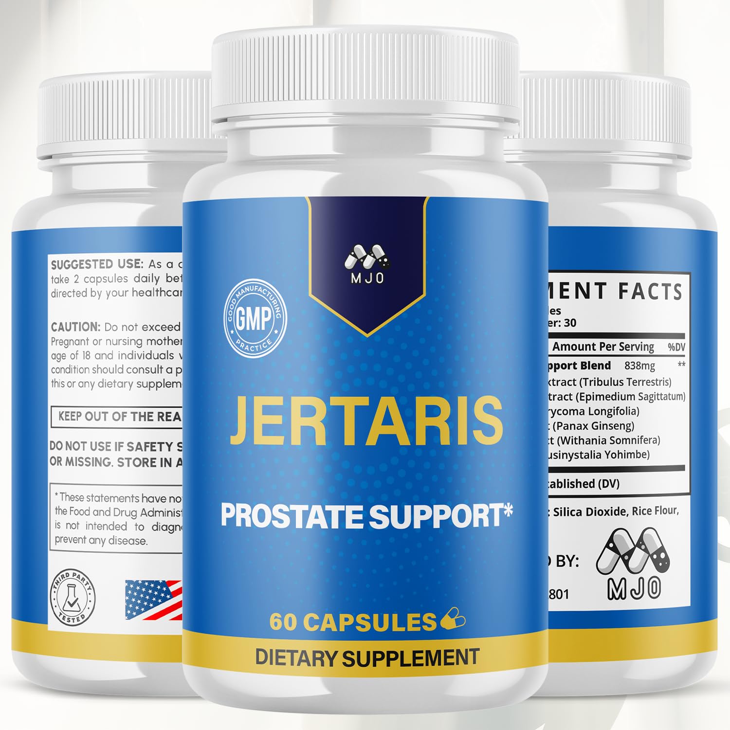 Jertaris Capsules, Official Jertaris Support Pills for men with All Natural Ingredients, Advanced Formula for Optimal Health & Wellness Support with Premium Vitamins for Active Lifestyle (60 Capsules) MJO Au supplements
