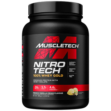 MuscleTech NitroTech 100% Whey Gold Protein Powder, Build Muscle Mass, Whey Isolate Protein Powder Muscletech Au supplements