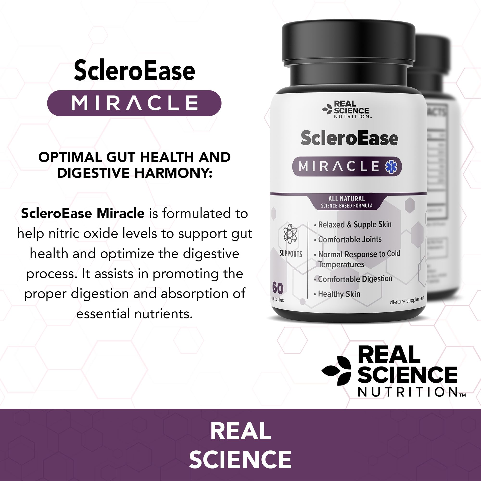 Real Science Nutrition ScleroEase Miracle Offers Relief to sufferers of Scleroderma, Supporting Flexible & Supple Skin, Comfortable Joint Movement, Comfortable Digestion, and Healthy Skin Real Science Nutrition Au supplements