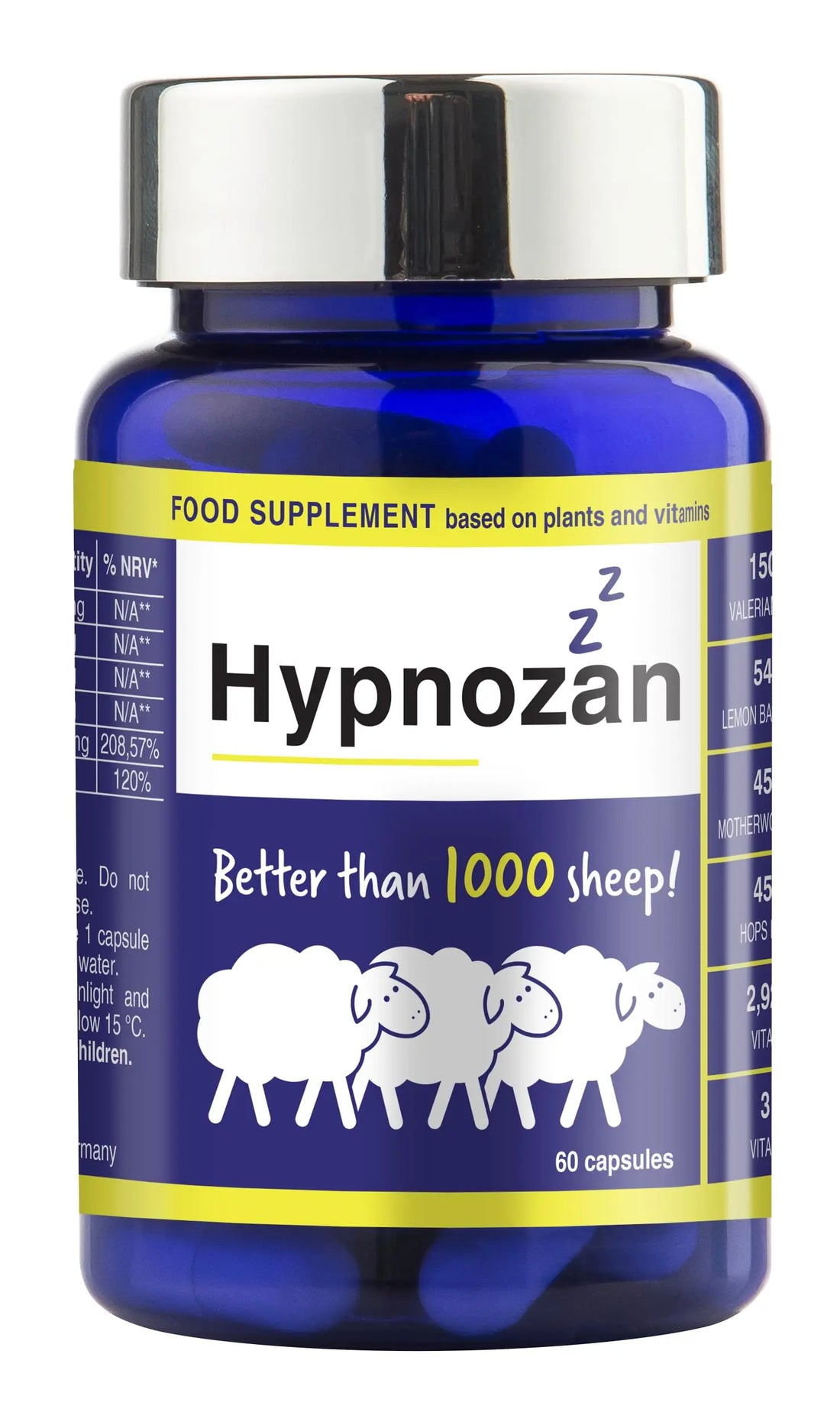 Hypnozan. 60 Easy Nights in Every Pack - 60 Capsules, Just One Before Bed. Natural Vox pharmaceutica uk supplements