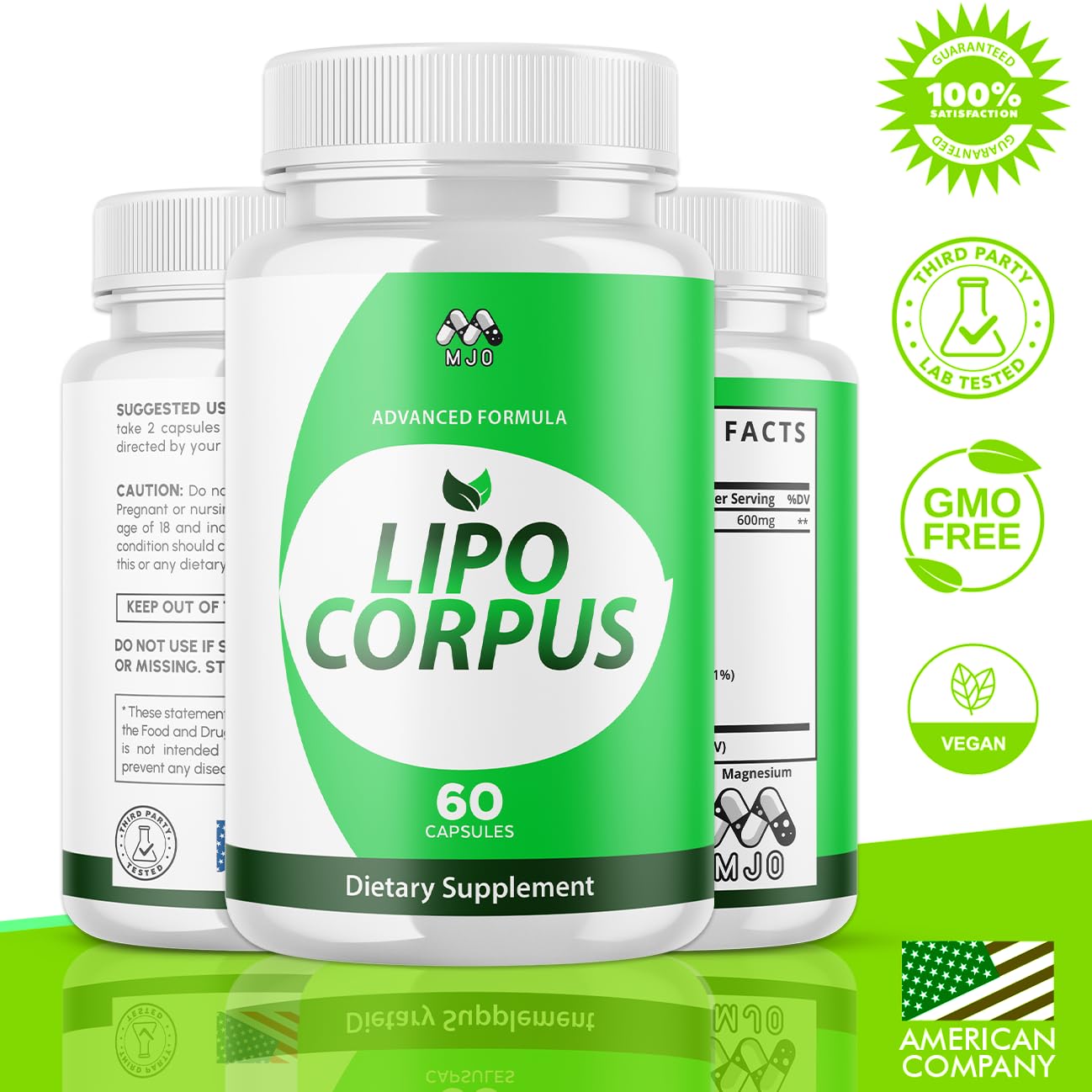 Lipo Corpus Capsules, Official LipoCorpus Supplement Pills Will All Natural Ingredients, Advanced Formula Lipo Corpus Active Lifestyle Supporting Health and Wellness for Women and Men (60 Capsules) MJO Au supplements