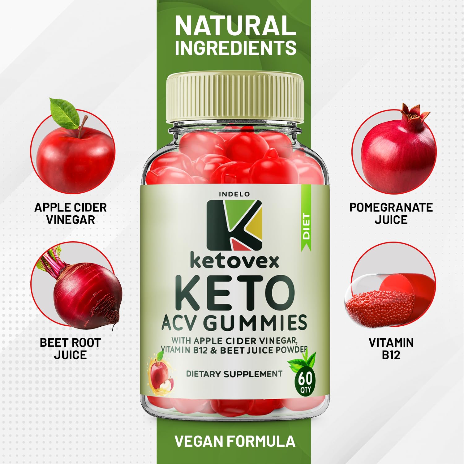 (3 Pack) Ketovex Keto BHB Gummies Advanced Formula, Ketovex BHB Weight Management ACV Gummies Reviews, Ketovex ACV Keto Vex BHB Gummy Gomitas Ketosis, Ketovex Gummies, B12 (180 Gummies) Indelo Au supplements