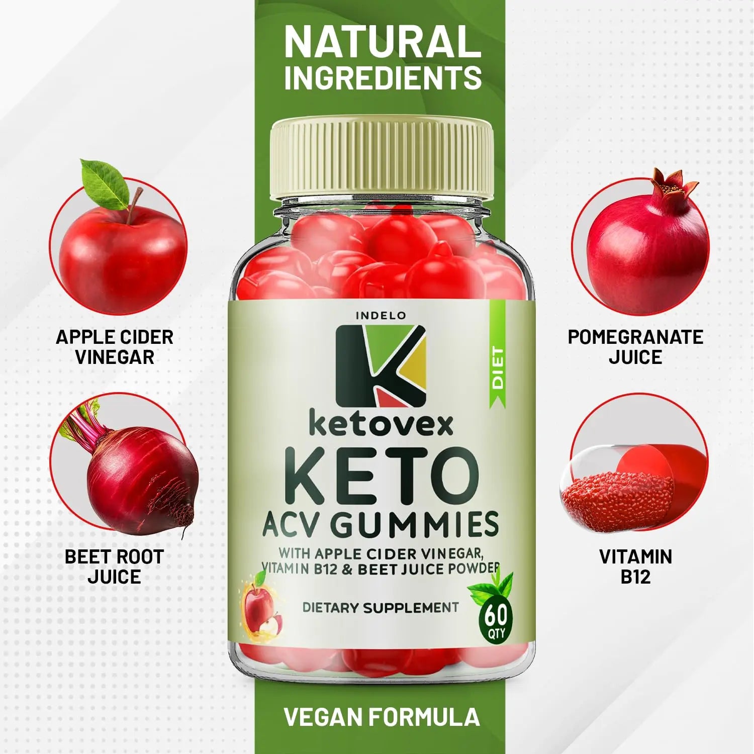 (3 Pack) Ketovex Keto BHB Gummies Advanced Formula, Ketovex BHB Weight Management ACV Gummies Reviews, Ketovex ACV Keto Vex BHB Gummy Gomitas Ketosis, Ketovex Gummies, B12 (180 Gummies) Indelo Au supplements