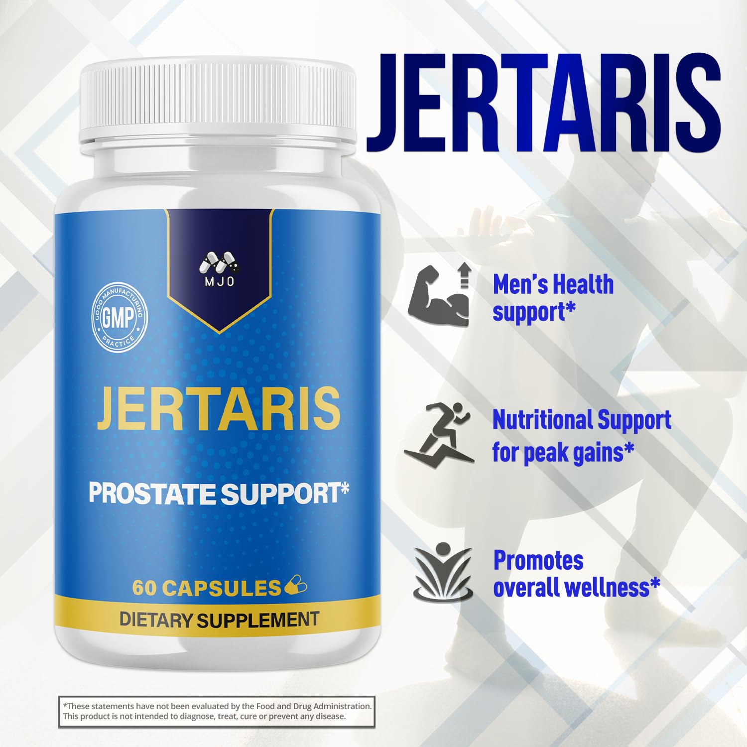 Jertaris Capsules, Official Jertaris Support Pills for men with All Natural Ingredients, Advanced Formula for Optimal Health & Wellness Support with Premium Vitamins for Active Lifestyle (60 Capsules) MJO Au supplements
