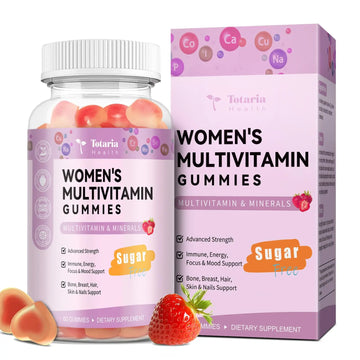 Totaria Sugar Free Multivitamin Gummies for Women 14+ w/Iron, Inositol, Folate, Biotin, Womens Daily Multivitamin Gummy w/Vitamin A, C, B, D3, K2 Totaria Au supplements