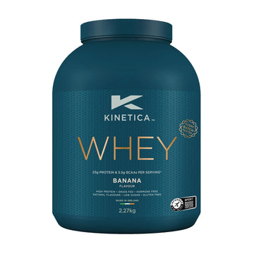 Kinetica Banana Whey Protein Powder | 2.27kg | 23g Protein per Serving | 76 Servings Kinetica Au supplements