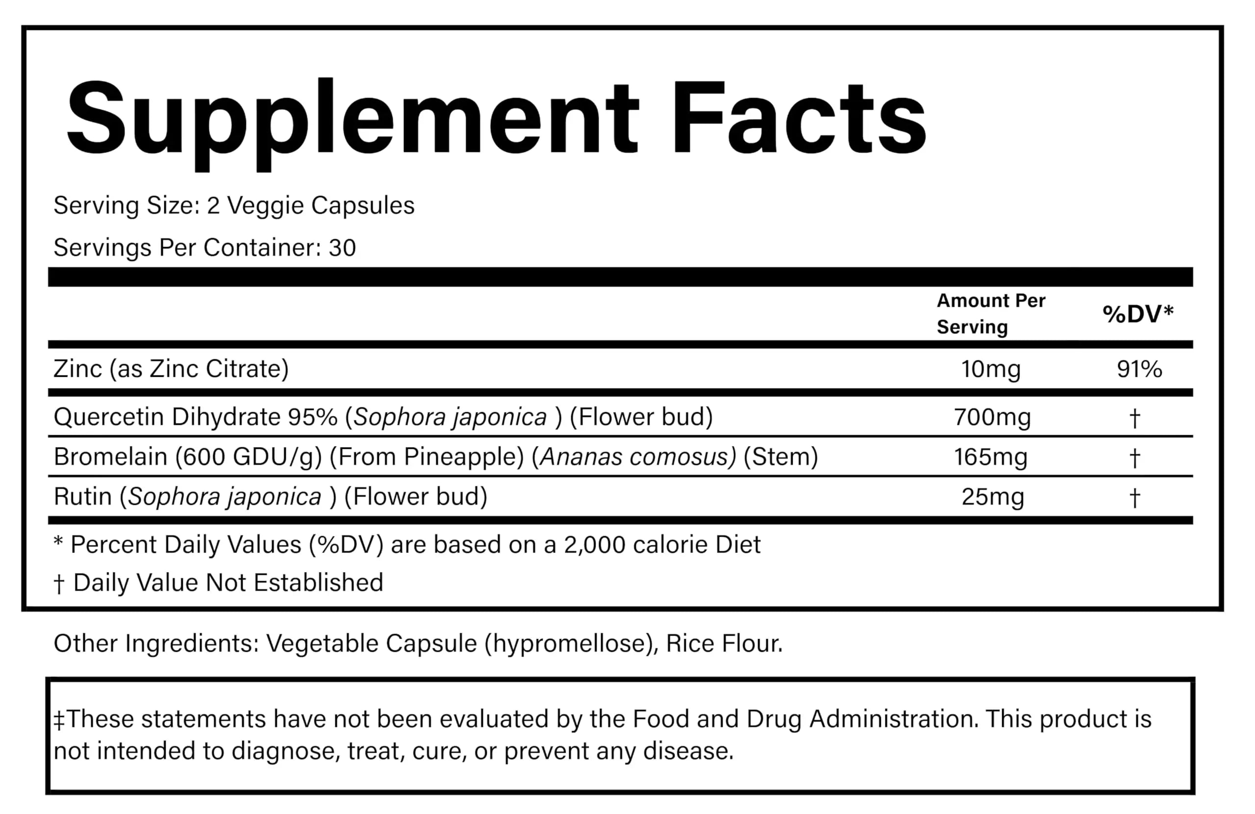 PURE® Quercetin+ with Zinc, Bromelain, Rutin Immune Shield - 60 Capsules - High Bioavailability Antioxidant Complex for Respiratory Health & Viral Defense - Made in USA PURE Au supplements