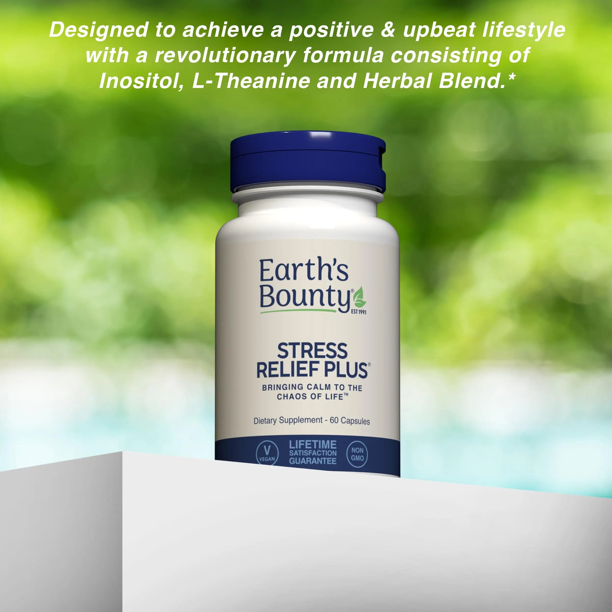 Earth's Bounty - Stress Relief Plus - 60 Vegetarian Capsules - All Natural Formula - Stress Support & Mood Enhancing Supplement Earth's Bounty Au supplements