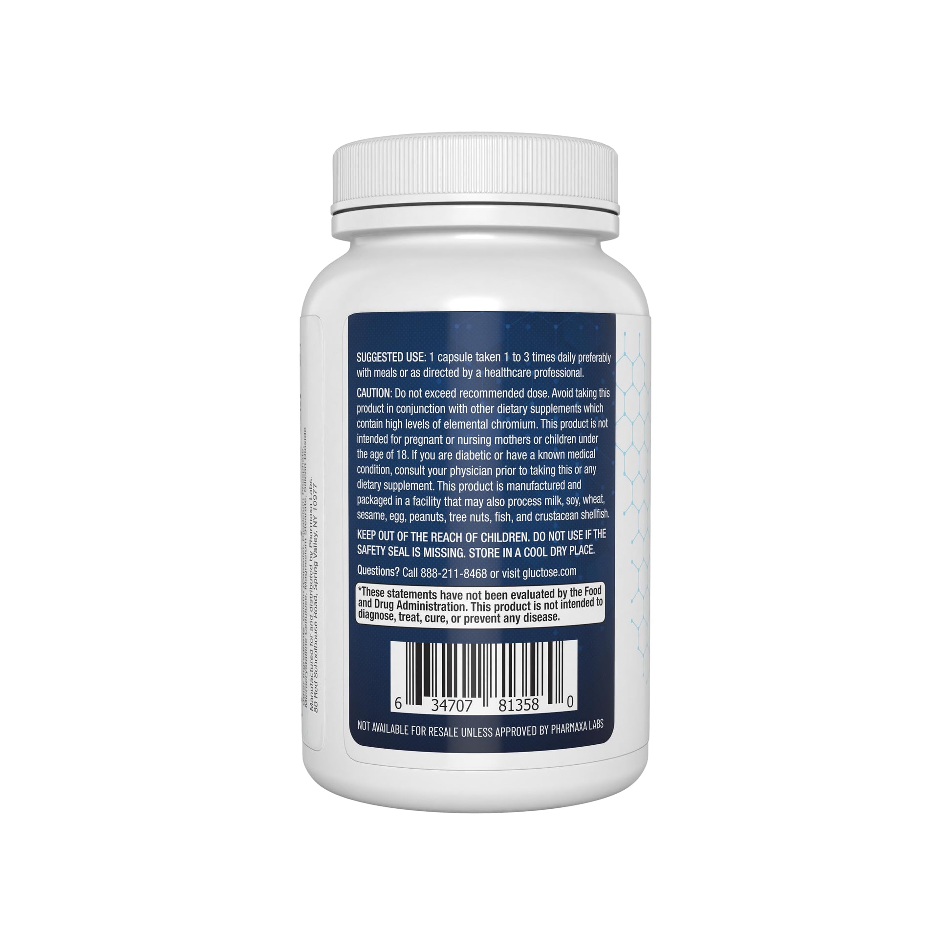 Gluctose Blood Health Support Supplement - Advanced Formula for Men & Women - Chromium, Magnesium, Alpha Lipoic Acid, Bitter Melon, Gymnema - 90 Day Supply / 90 Capsules Pharmaxin Labs Au supplements