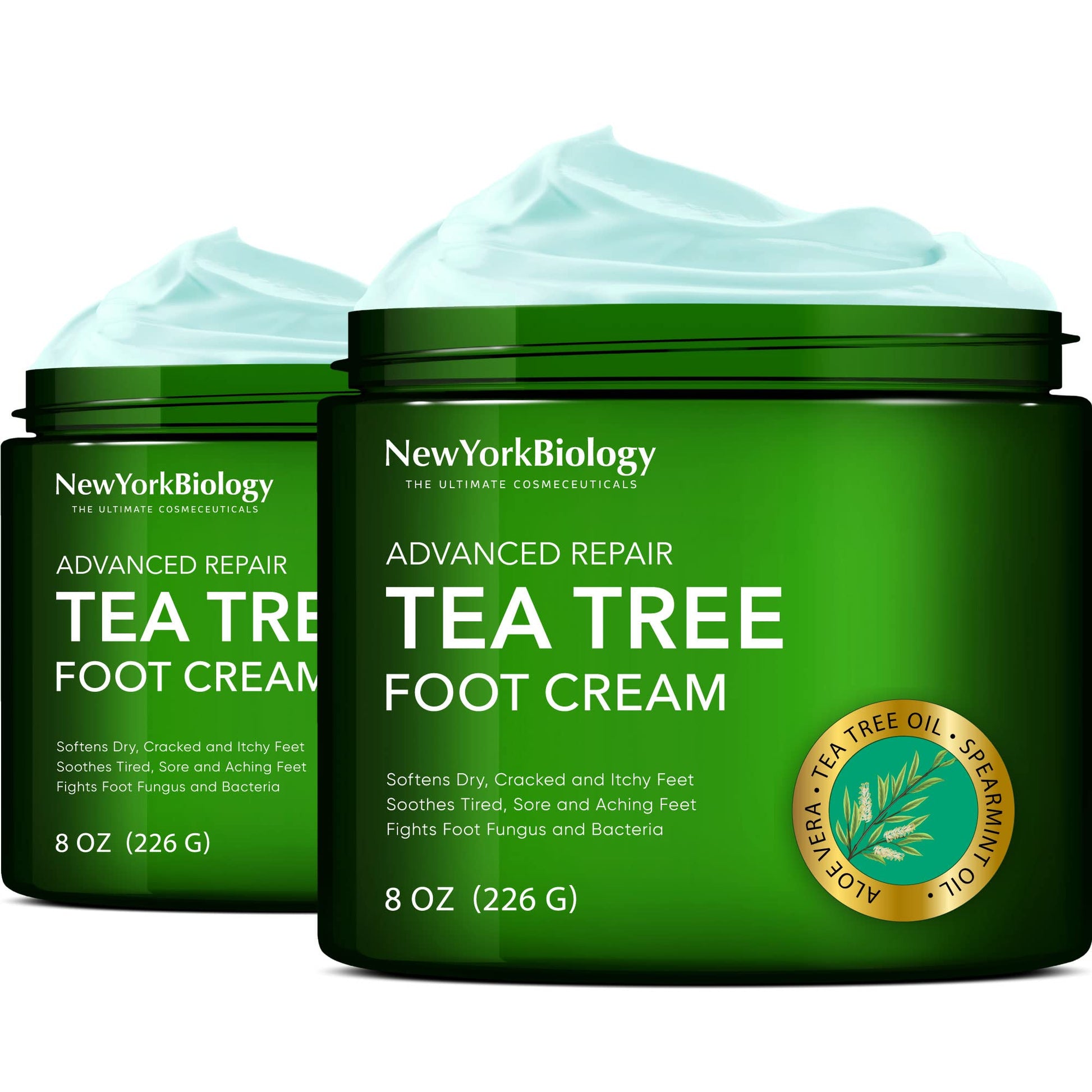 New York Biology Tea Tree Oil Foot Cream for Dry Cracked Feet, Athletes Foot, Nail Fungus NEW YORK BIOLOGY THE ULTIMATE COSMECEUTICALS Au supplements