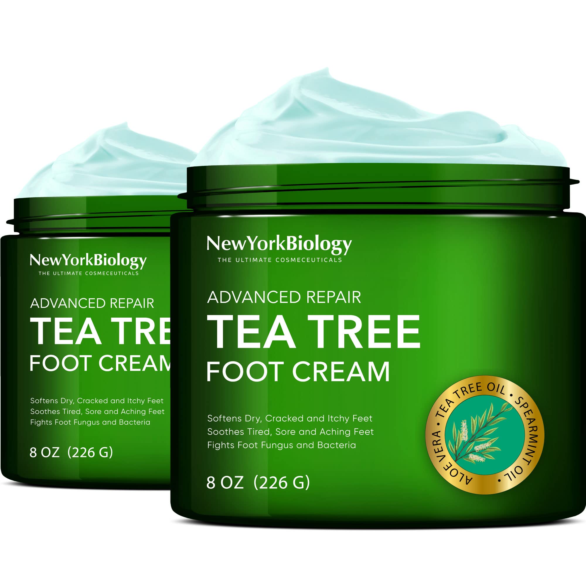 New York Biology Tea Tree Oil Foot Cream for Dry Cracked Feet, Athletes Foot, Nail Fungus NEW YORK BIOLOGY THE ULTIMATE COSMECEUTICALS Au supplements