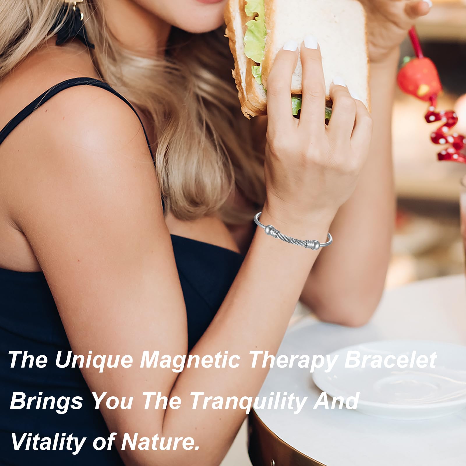 EnerMagiX Magnetic Bracelet for Women for Arthritis and Joint,Twisted Cable Stainless Steel Bangle EnerMagiX Au supplements