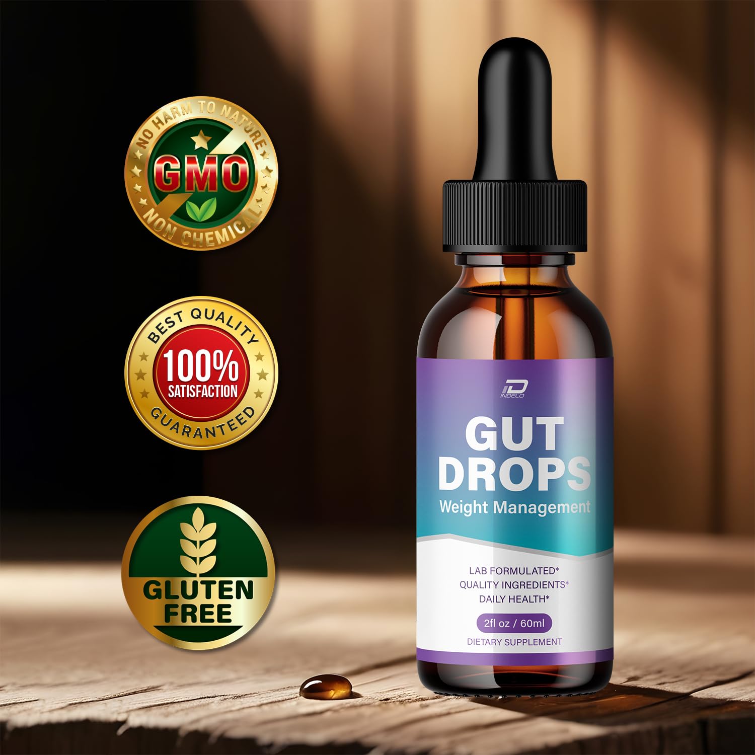 Indelo Gut Drops Healthy Formula – GutDrops All Natural Healthy Levels - Extra Strength Liquid, Reviews (3 Pack – 3 Month Supply) Indelo Au supplements
