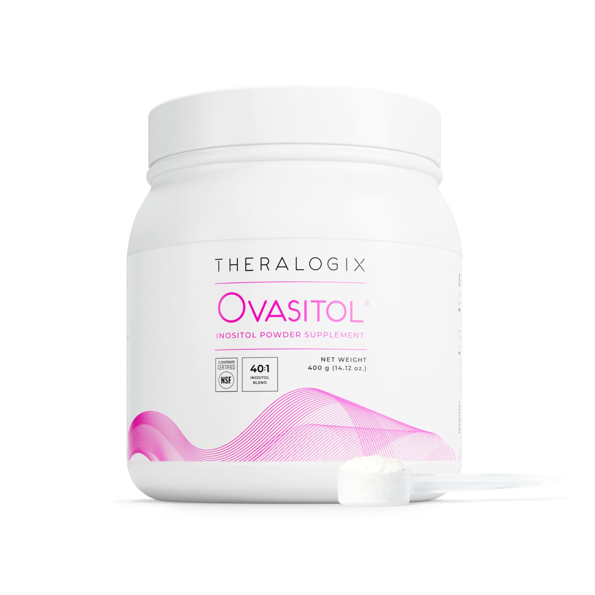 Theralogix Ovasitol Inositol Powder - 90-Day Supply - Myo-Inositol & D-Chiro Inositol for Hormone Balance & Ovarian Function Support* - NSF Certified - 400 g (180 Servings) Theralogix Au supplements