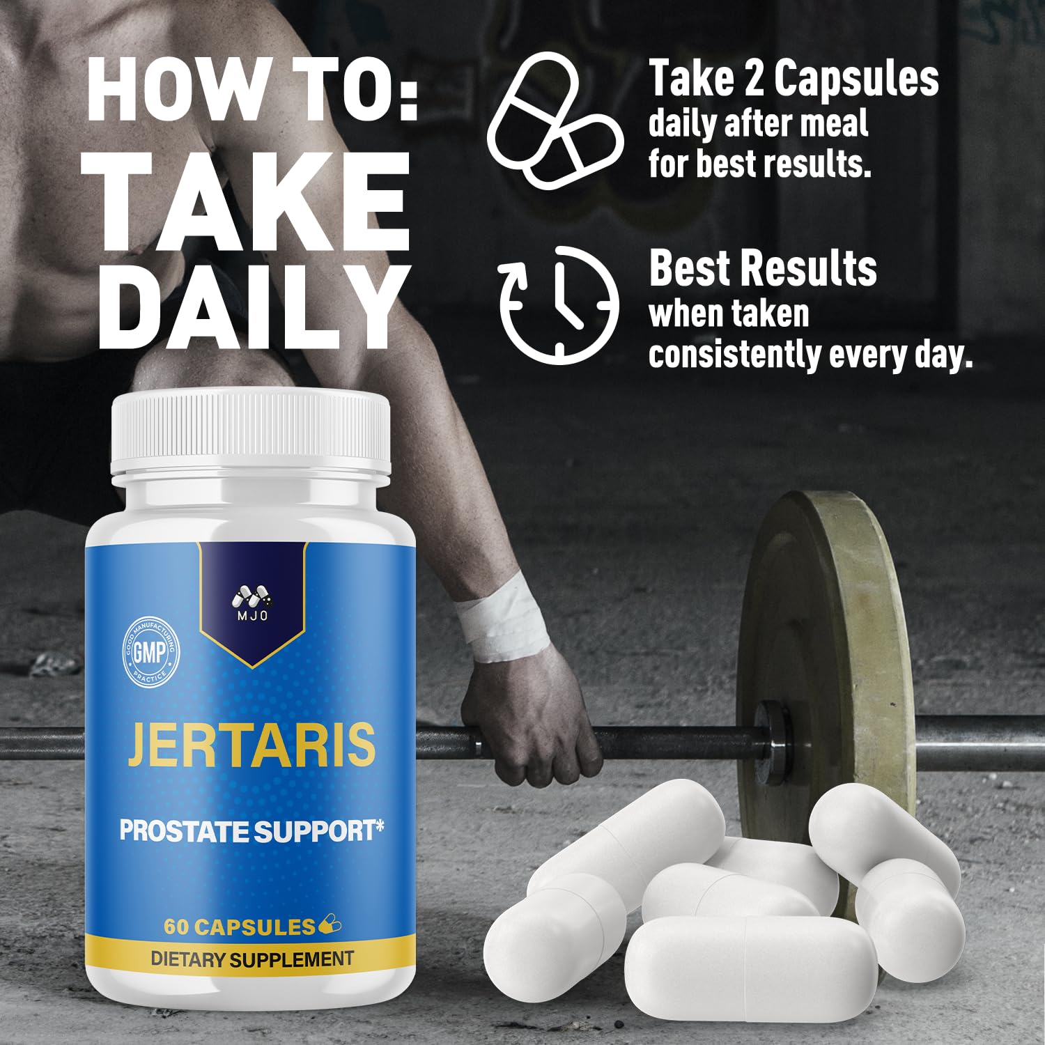 Jertaris Capsules, Official Jertaris Support Pills for men with All Natural Ingredients, Advanced Formula for Optimal Health & Wellness Support with Premium Vitamins for Active Lifestyle (60 Capsules) MJO Au supplements