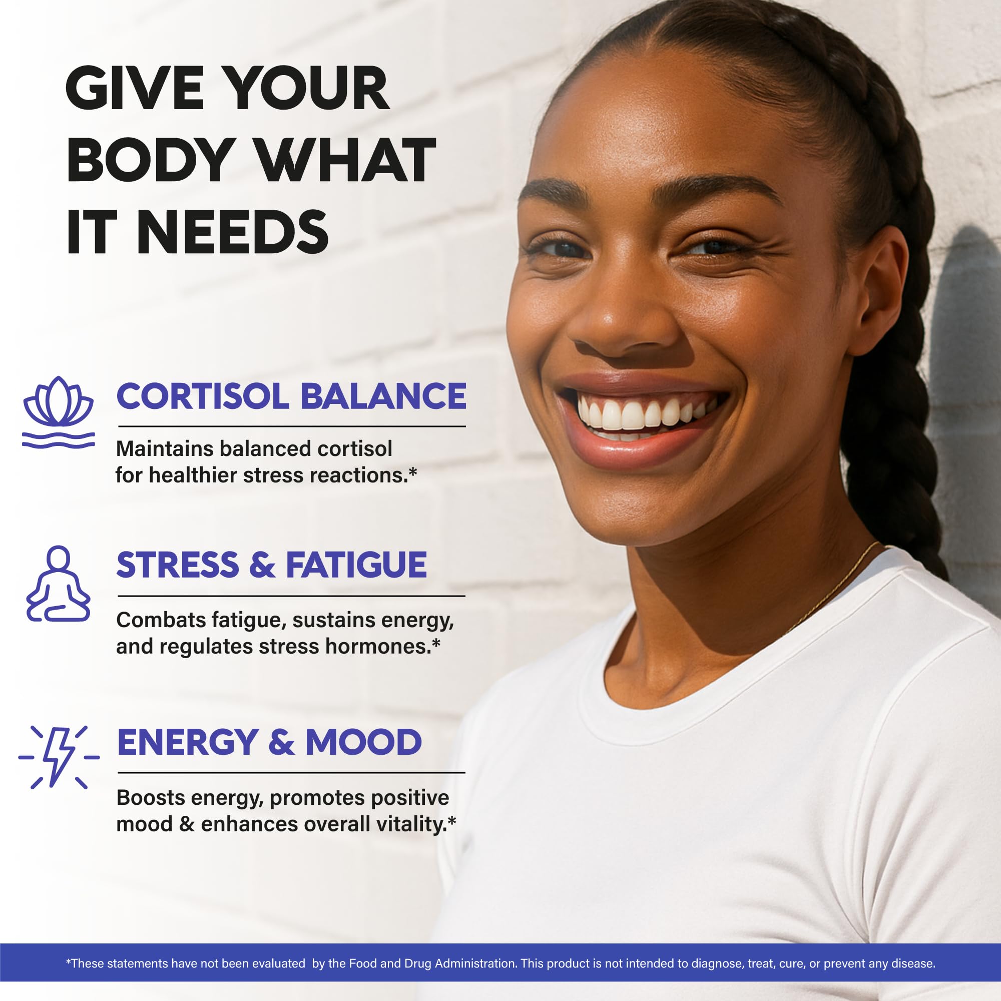 Cortisol Supplement for Women - Holy Basil | Ashwagandha | Rhodiola | L-Theanine - Plant-Based Hormone Balance - Mood, Focus & Sleep Support - Made in USA - Vegan, Non-GMO - 60 Capsules for 2 Months NUTRAHARMONY Au supplements