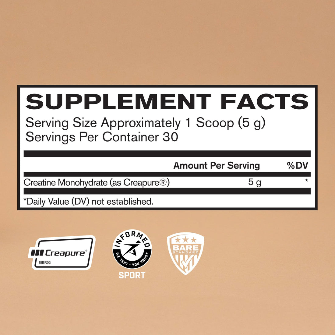 BARE PERFORMANCE NUTRITION, BPN Pure Creatine Monohydrate Powder by Creapure, 5g of Creatine per Serving, Supports Muscle Growth BARE PERFORMANCE NUTRITION uk supplements