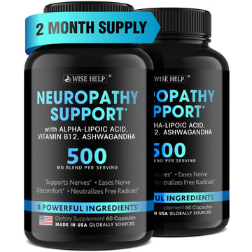 Neuropathy Support Natural Nerve Discomfort Relief - Made in USA - Nerve Antioxidant for Trigeminal Neuralgia, Diabetic & Peripheral Neuropathy - Hands, Neck, Feet & Toes Treatment Formula - Pack of 2 WISEHELP Au supplements