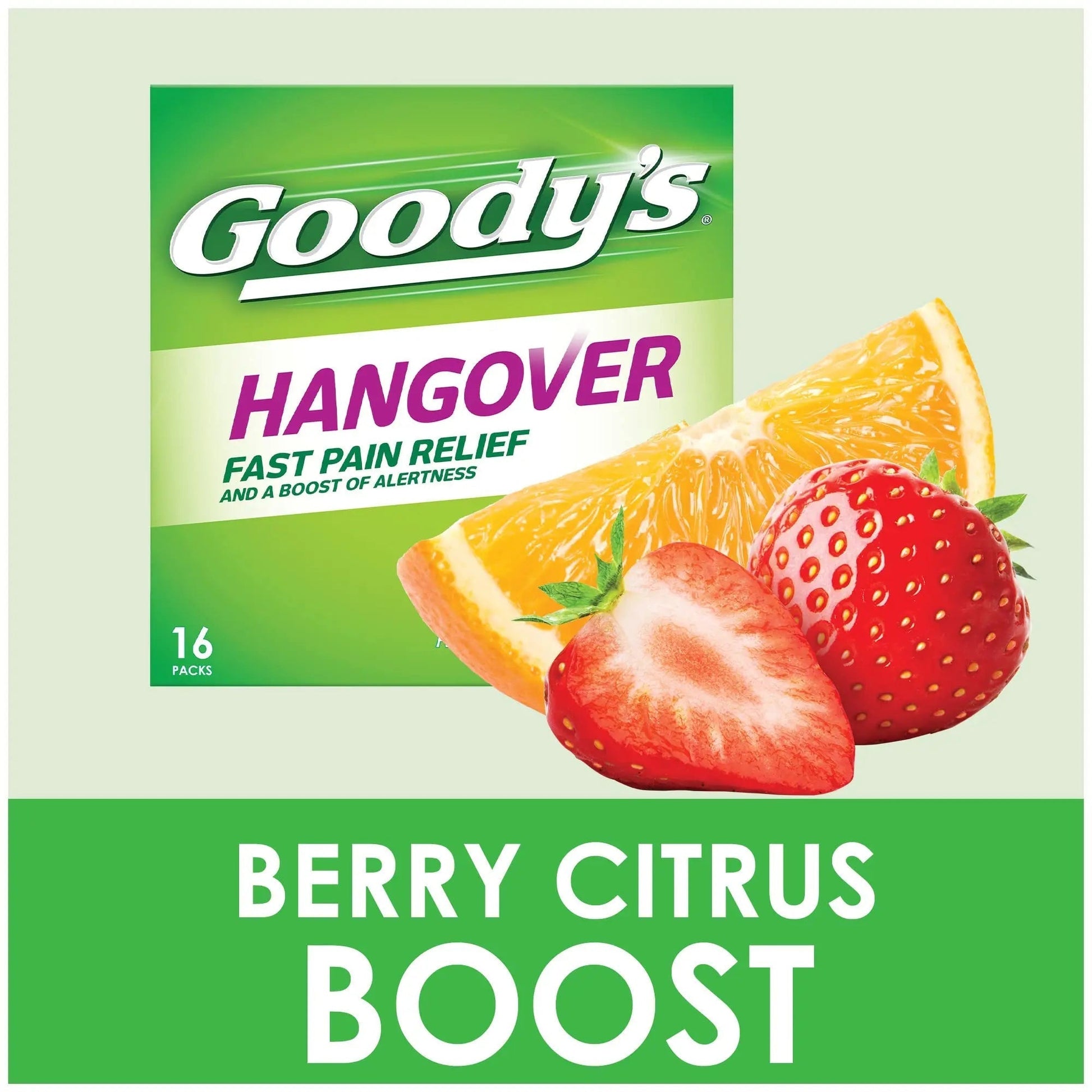 Goody's Hangover Powders, Fast Pain Relief & Boost of Alertness Berry Citrus, 4 ct (Pack of 1) Goody's Au supplements