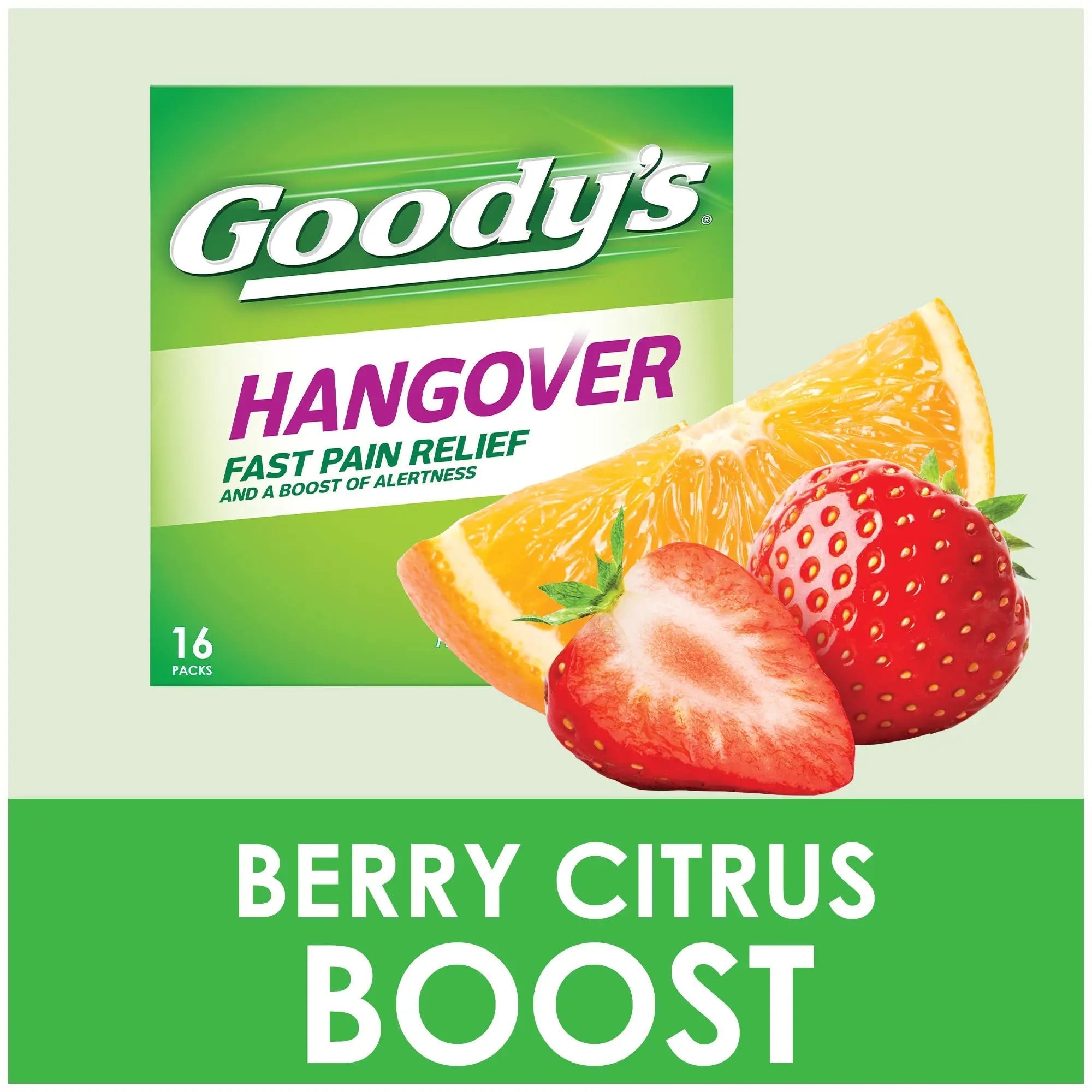Goody's Hangover Powders, Fast Pain Relief & Boost of Alertness Berry Citrus, 4 ct (Pack of 1) Goody's Au supplements
